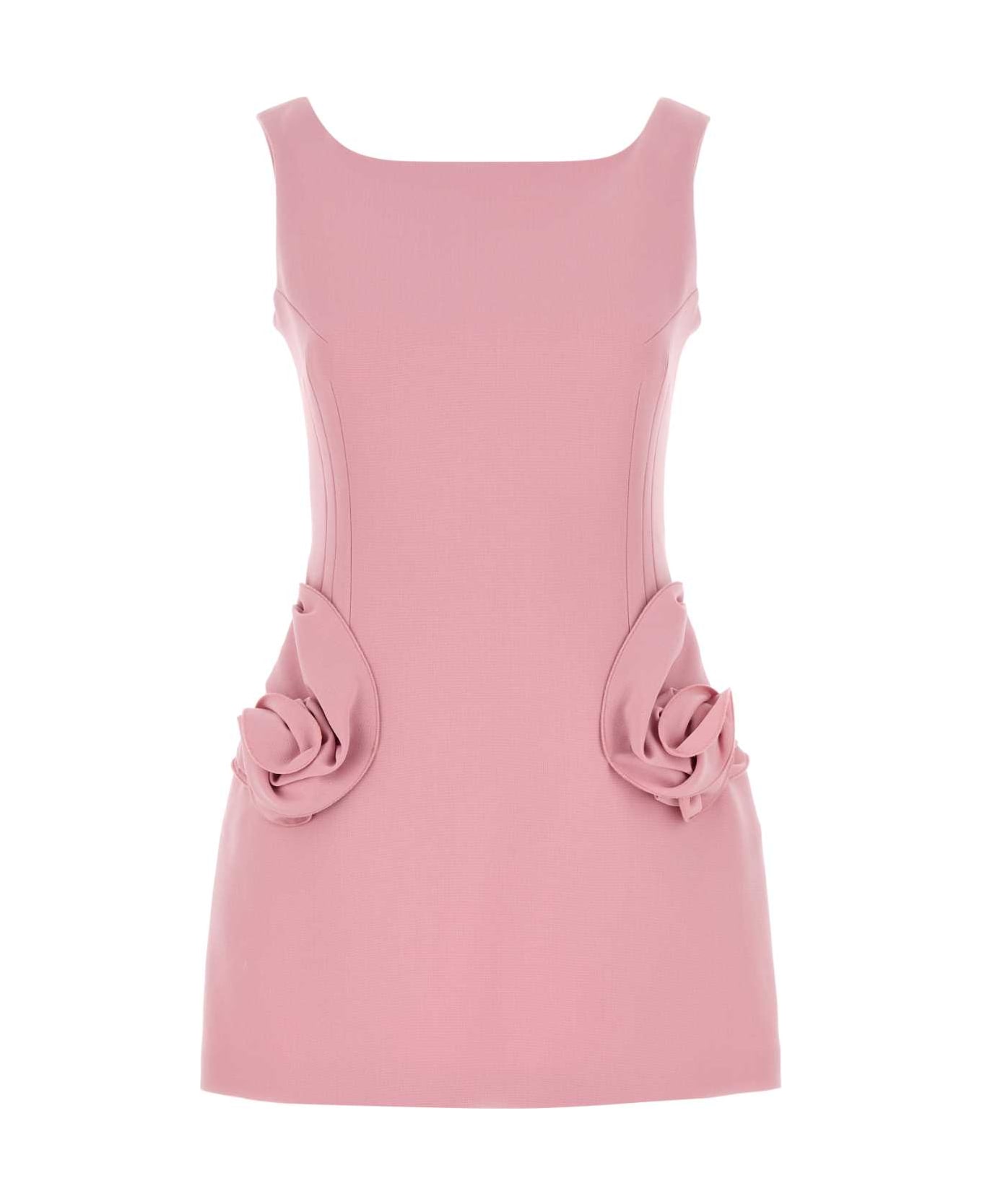 Magda Butrym Black Stretch Wool Mini Dress - PINK