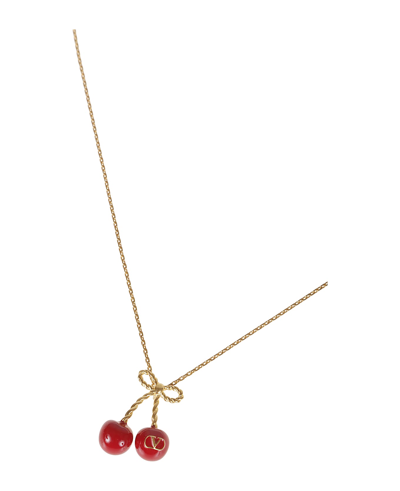 Valentino Garavani Necklace (l.50) Chez Valentino - Y Antique Brass Rosso