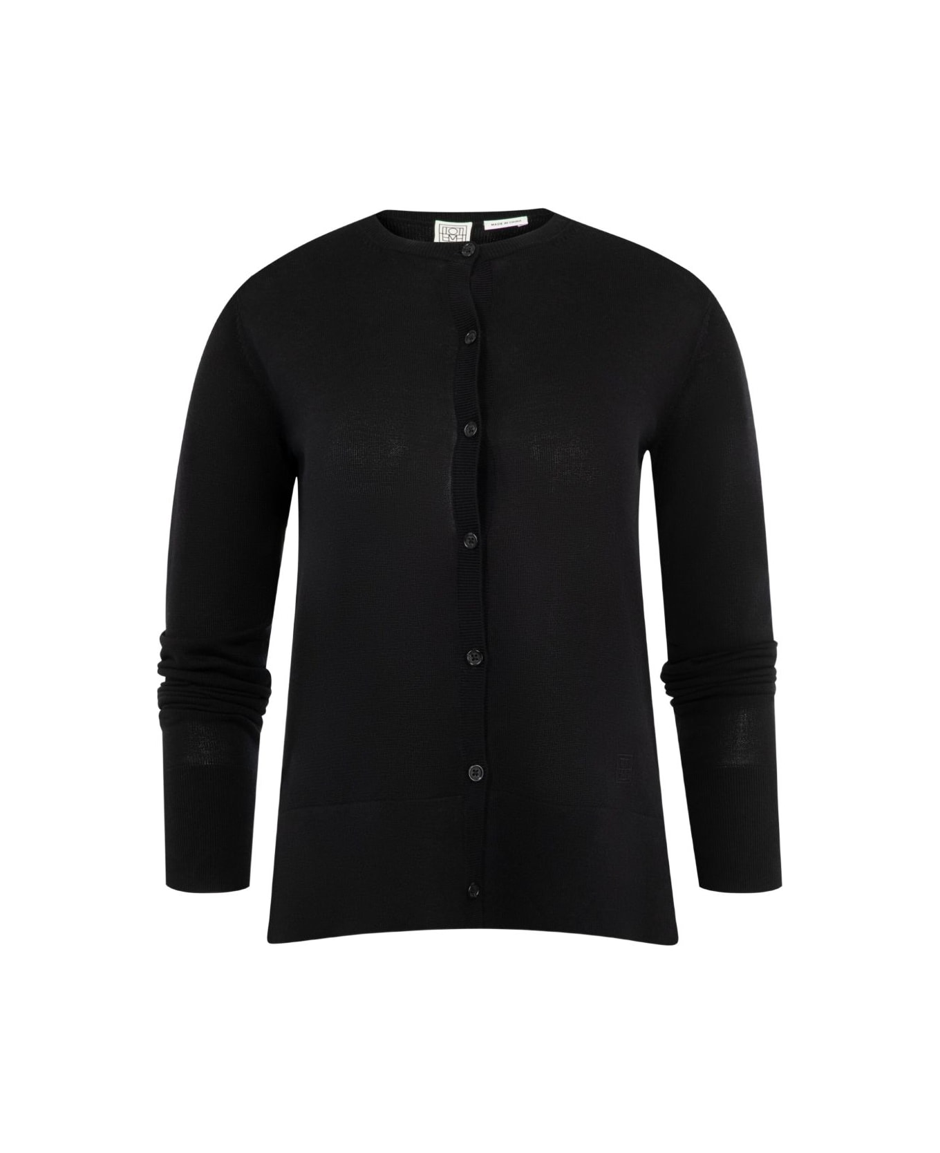 Totême Crewneck Cardigan - Black