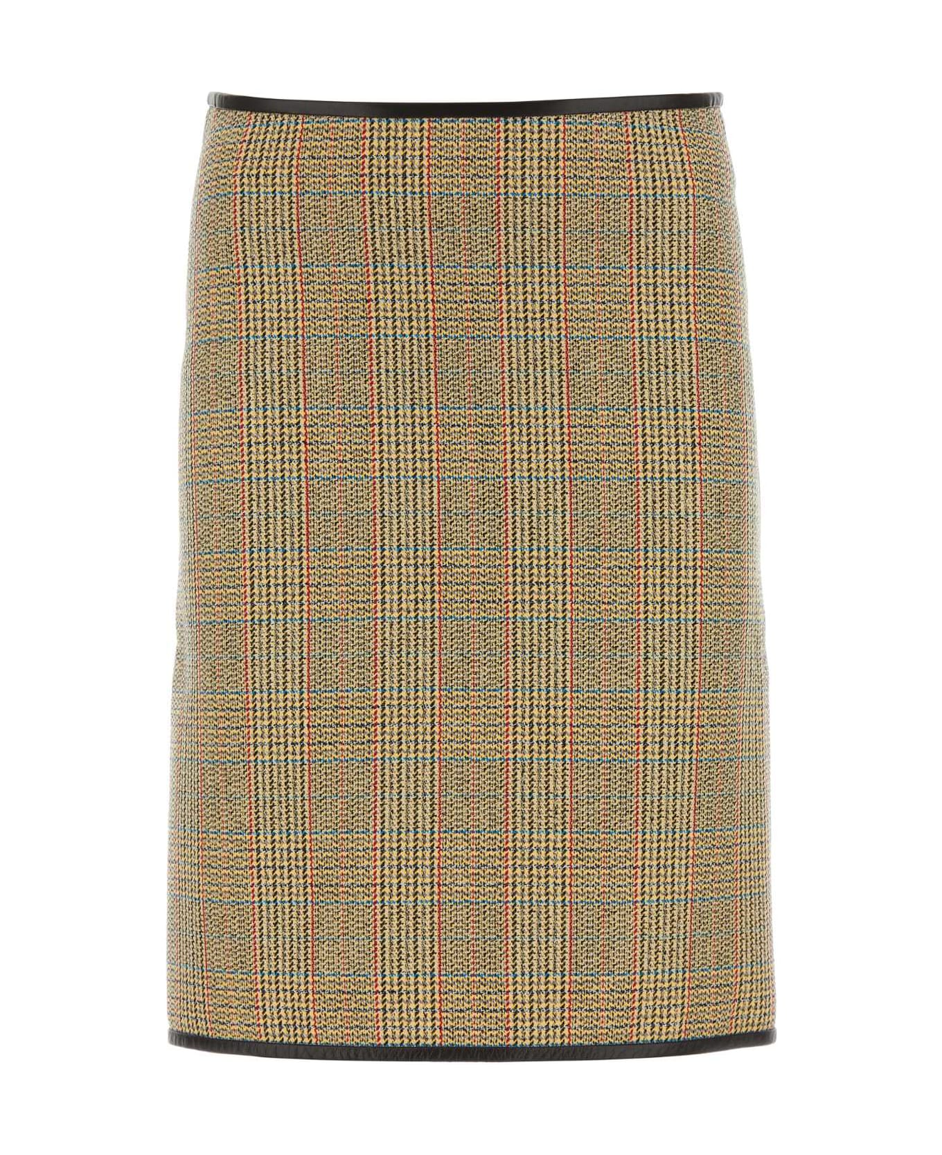 Bottega Veneta Gonna Check - BEIGEYELLOWBLUE