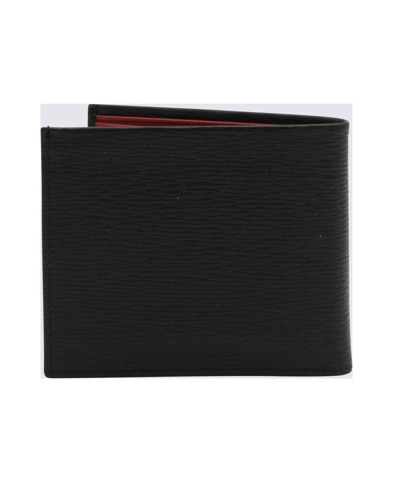 Ferragamo Black Leather Bifold Wallet - Black
