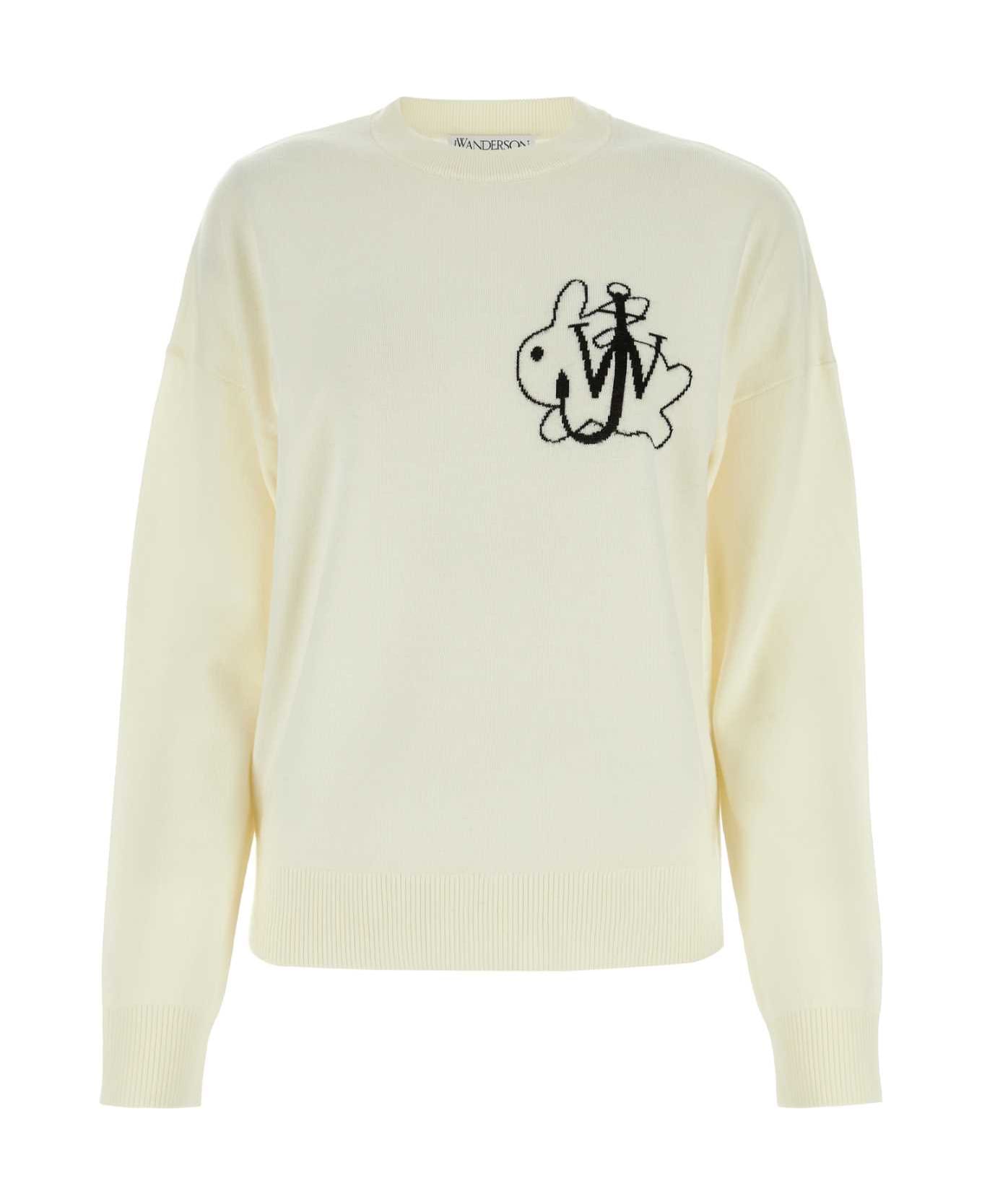 J.W. Anderson Ivory Wool Sweater - OFFWHITE