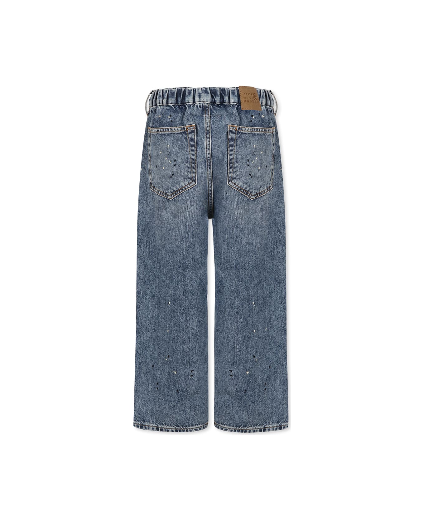 MM6 Maison Margiela Light Blue Jeans For Kids With Logo - Denim