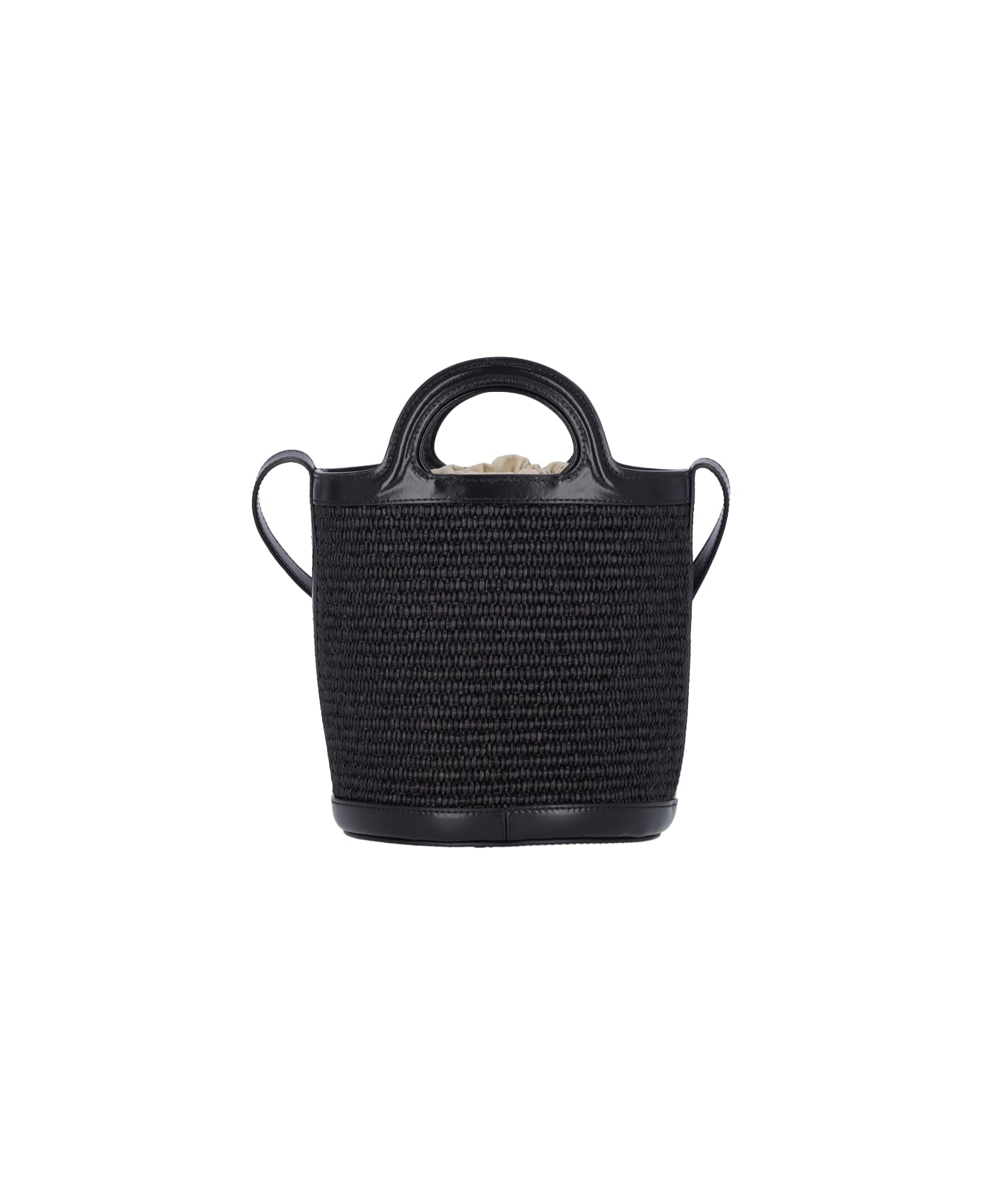 Marni Small Bucket Bag "tropicalia" - Black  