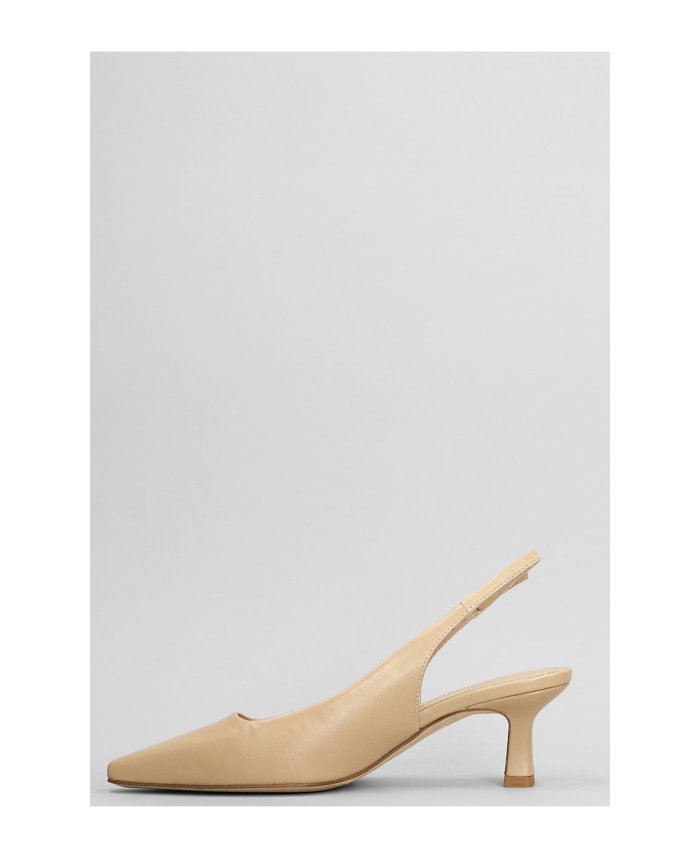 Julie Dee Pumps In Powder Leather - powder
