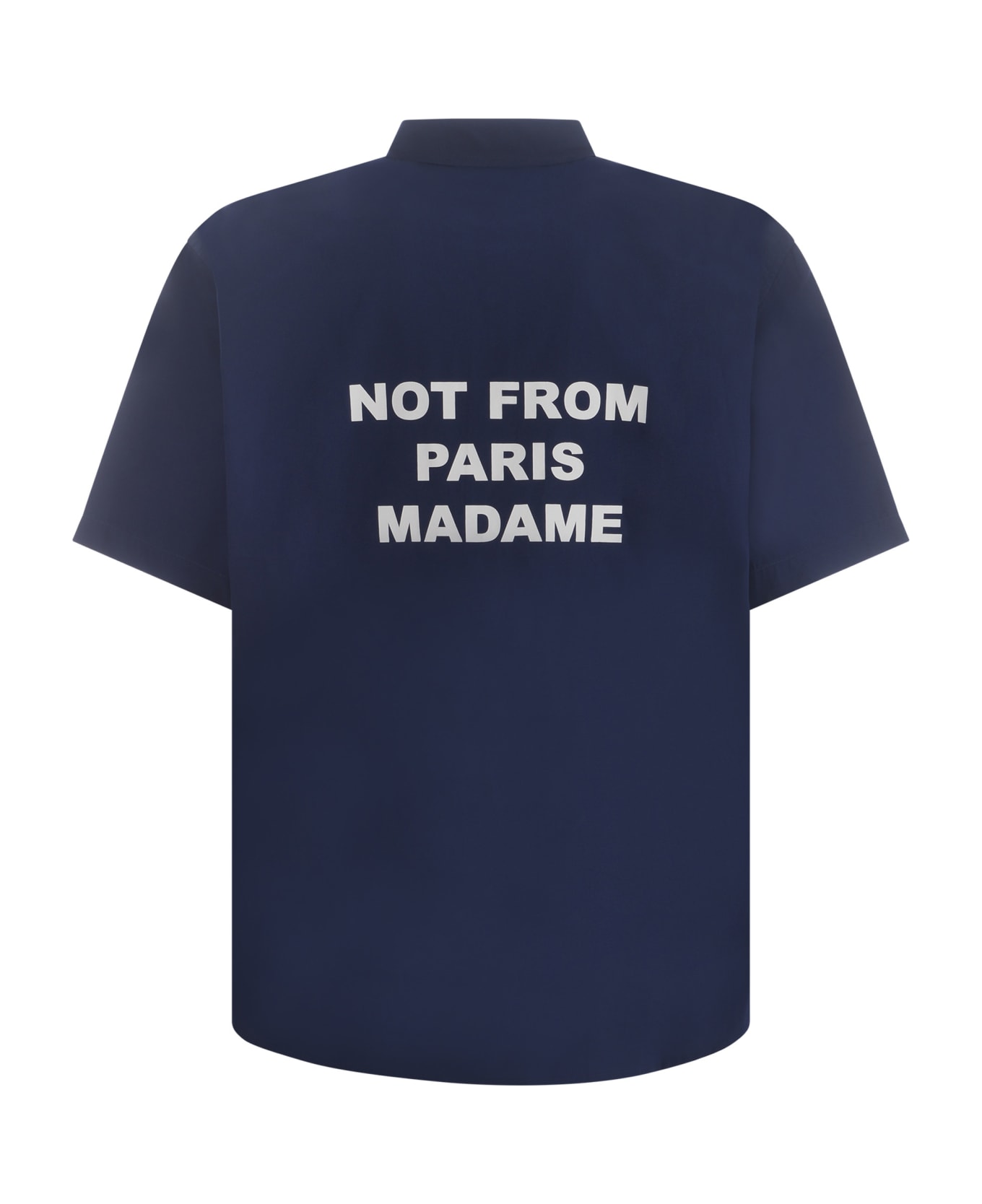 Drôle de Monsieur Shirt Drole De Monsierur "slogan" In Cotton Poplin - Blu