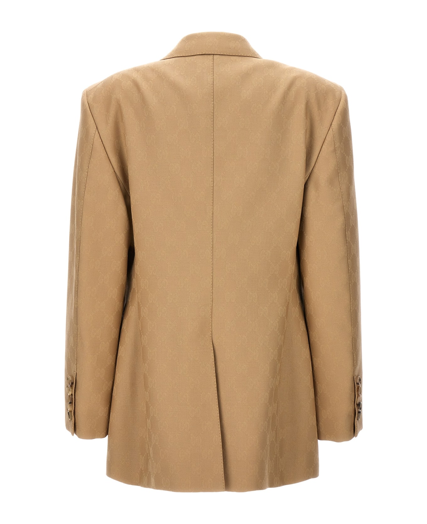 Gucci 'gg' Double-breasted Blazer - Beige コート