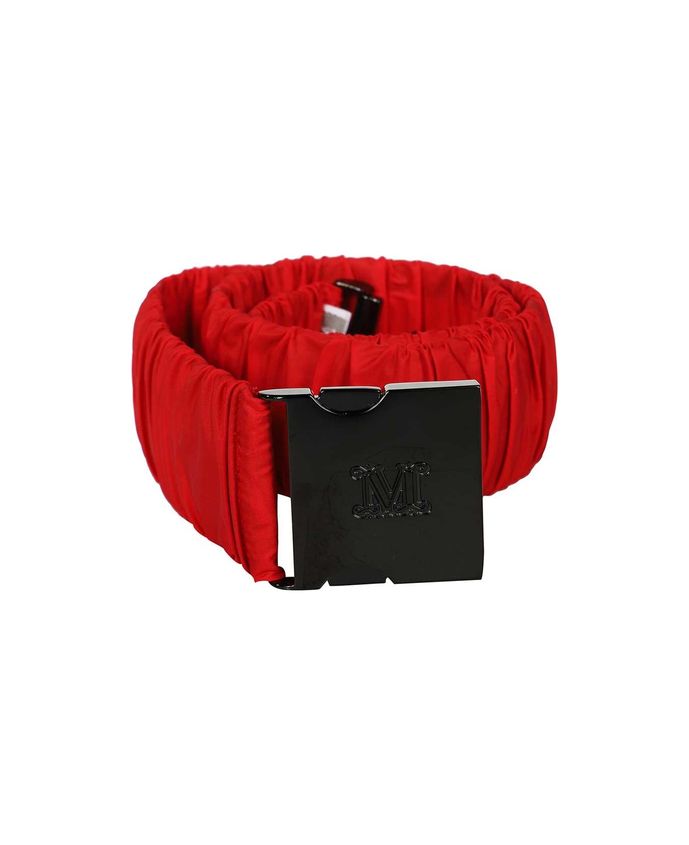 Max Mara Show Elastic Belt With Logo Detail - red ベルト
