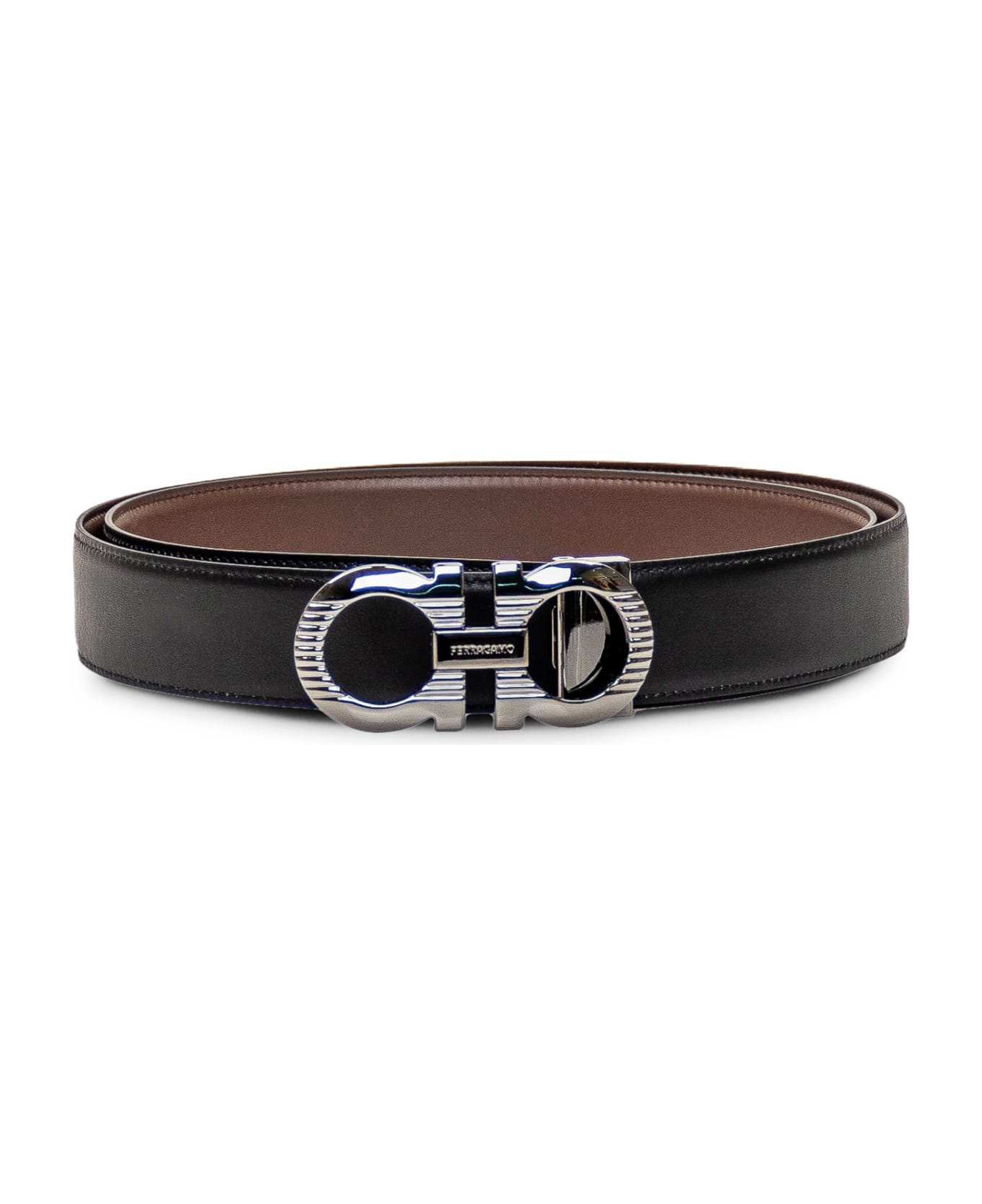 Ferragamo Reversible Gancini Belt - Brown