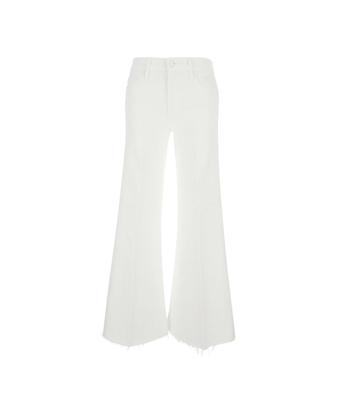 Mother White Flared Jeans In Denim Woman - White