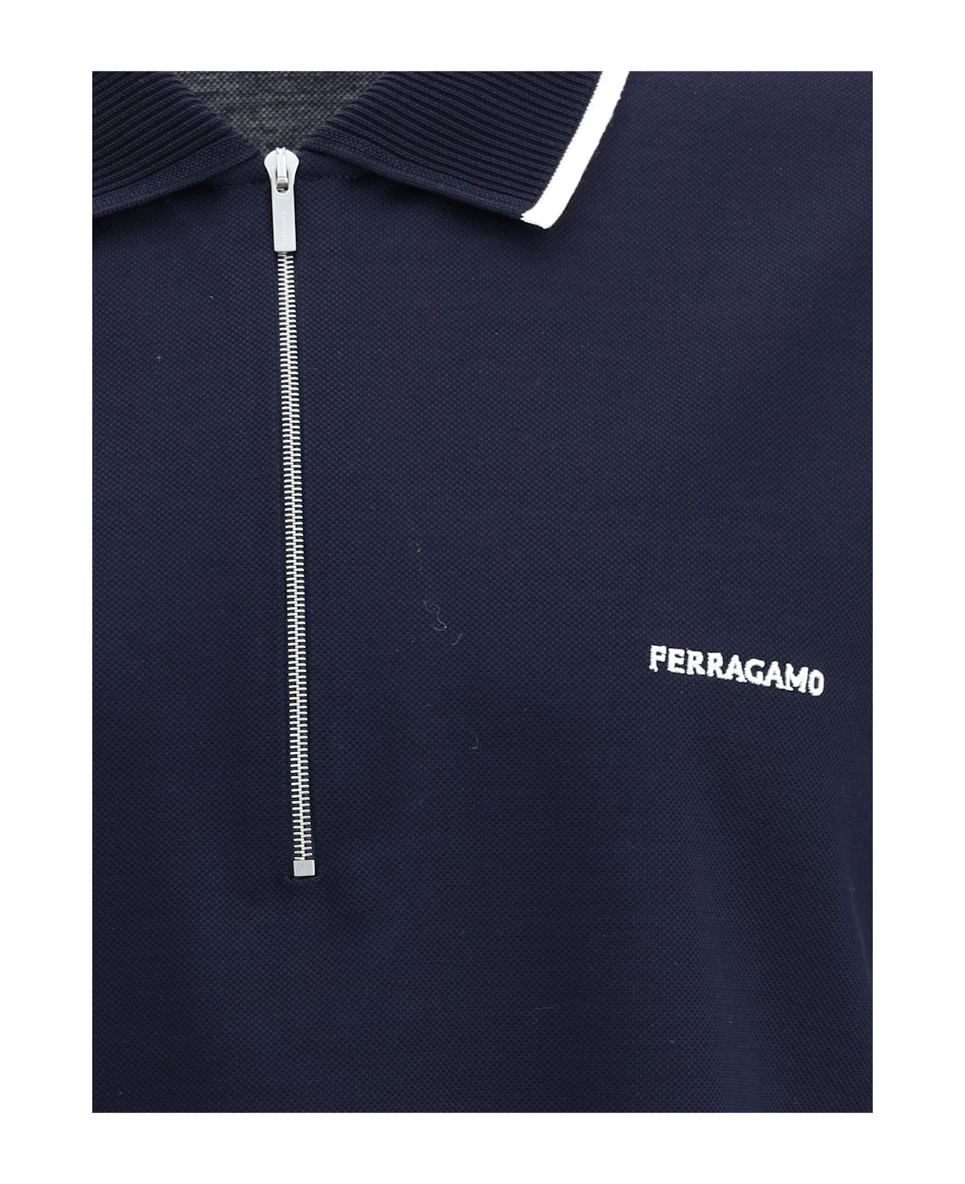 Ferragamo Zip Polo Shirt