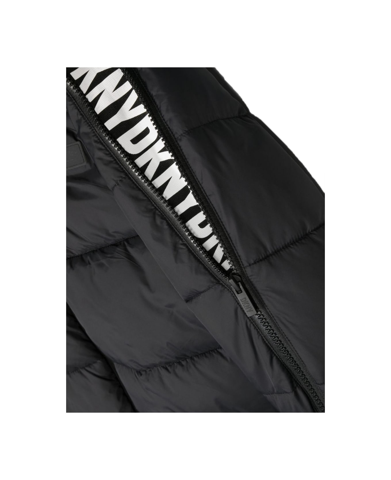 DKNY Down Jacket With Hood - BLACK