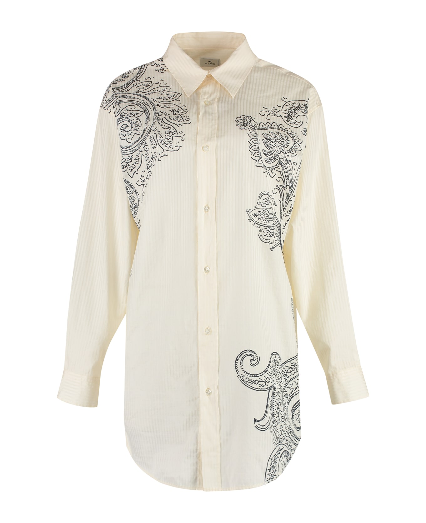 Etro Silk-cotton Blend Shirt - Beige