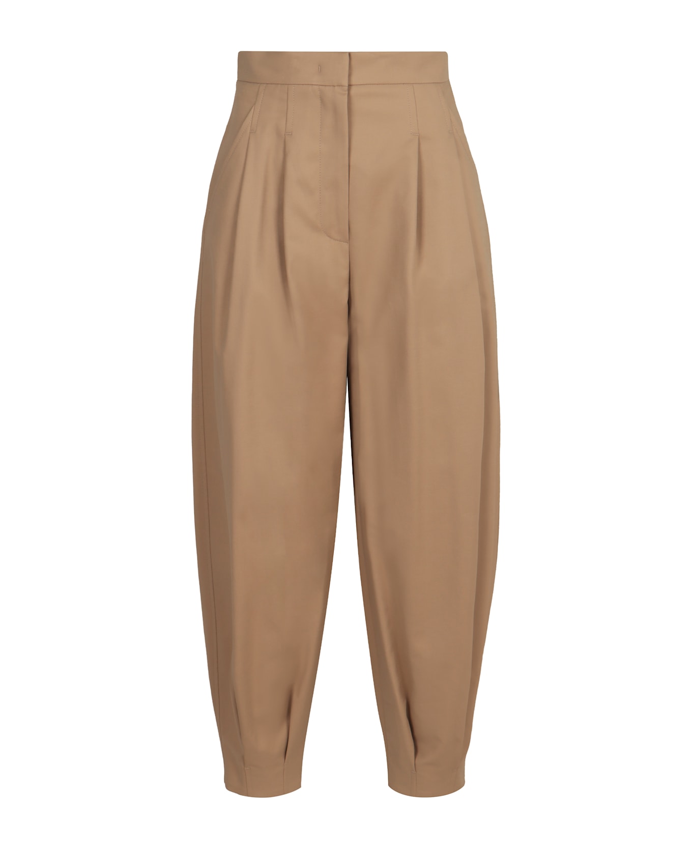 Max Mara Kabuki Cotton Trousers - Sand