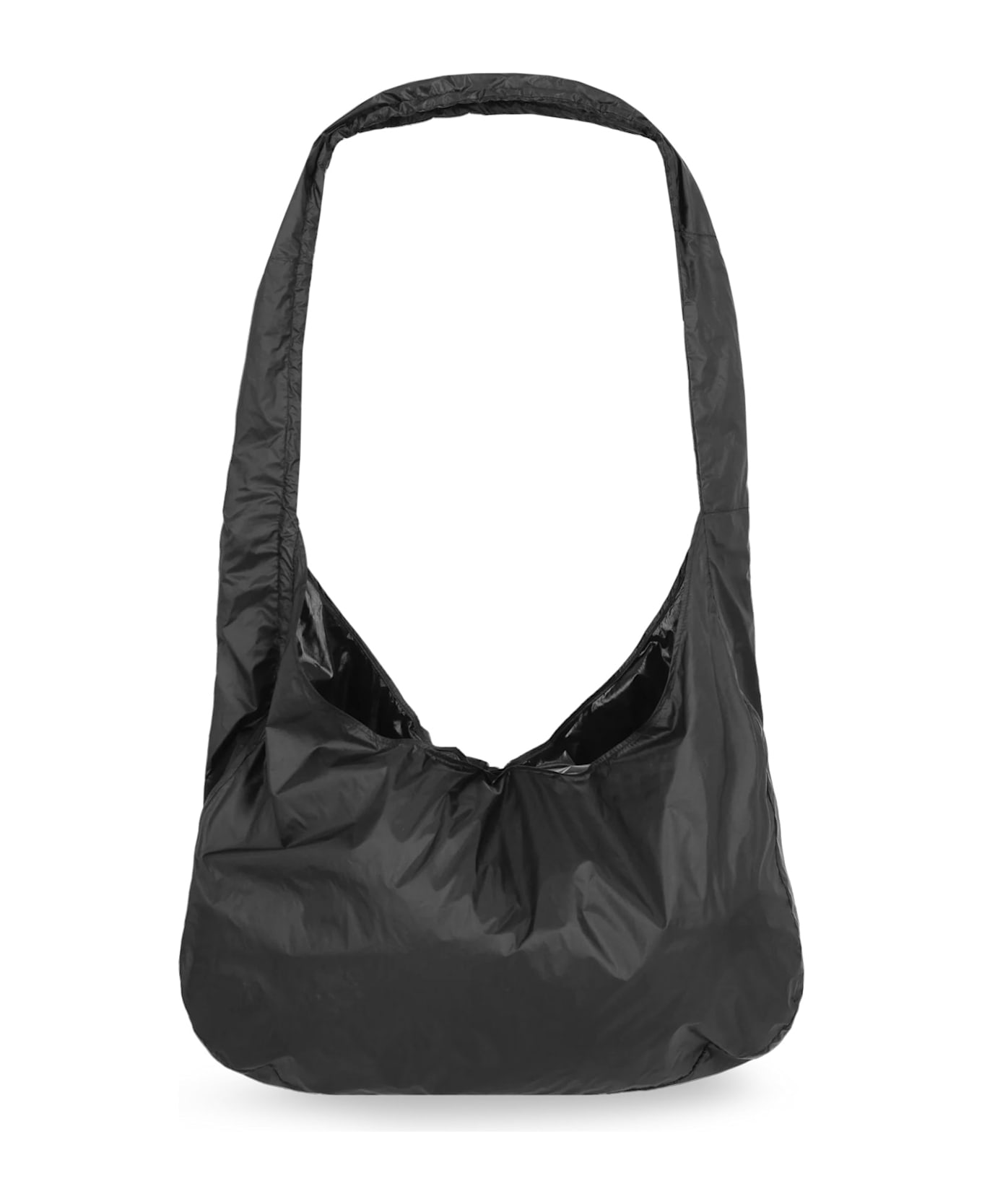 ROA Packable Nylon Knot Shoulder Bag - Black