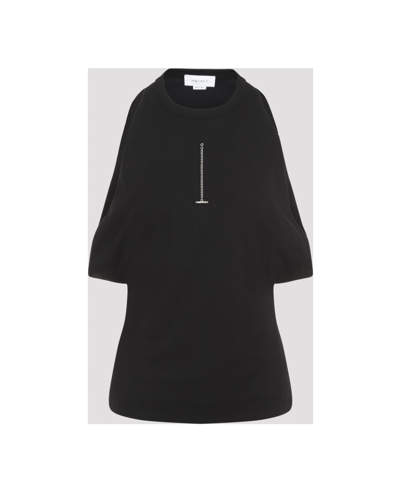 Alexander McQueen Ribbed Tank Top - Black