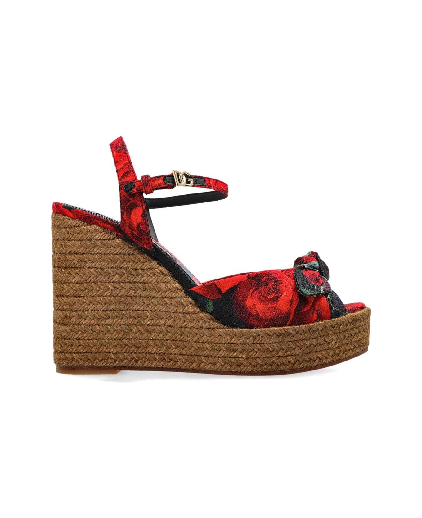Dolce & Gabbana Rose Print Wedge | italist