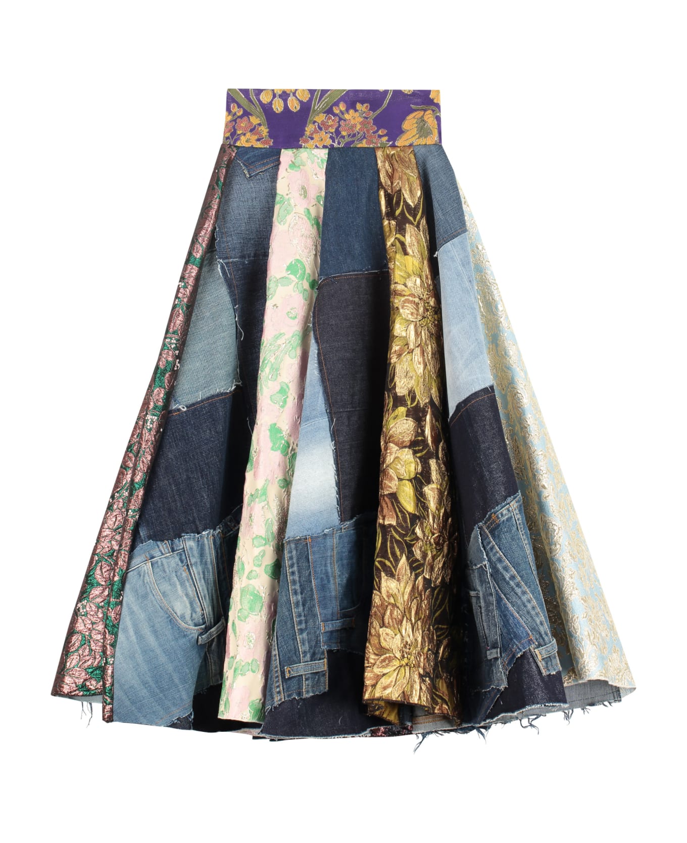 Dolce & Gabbana Jacquard Motif Skirt - Multicolor