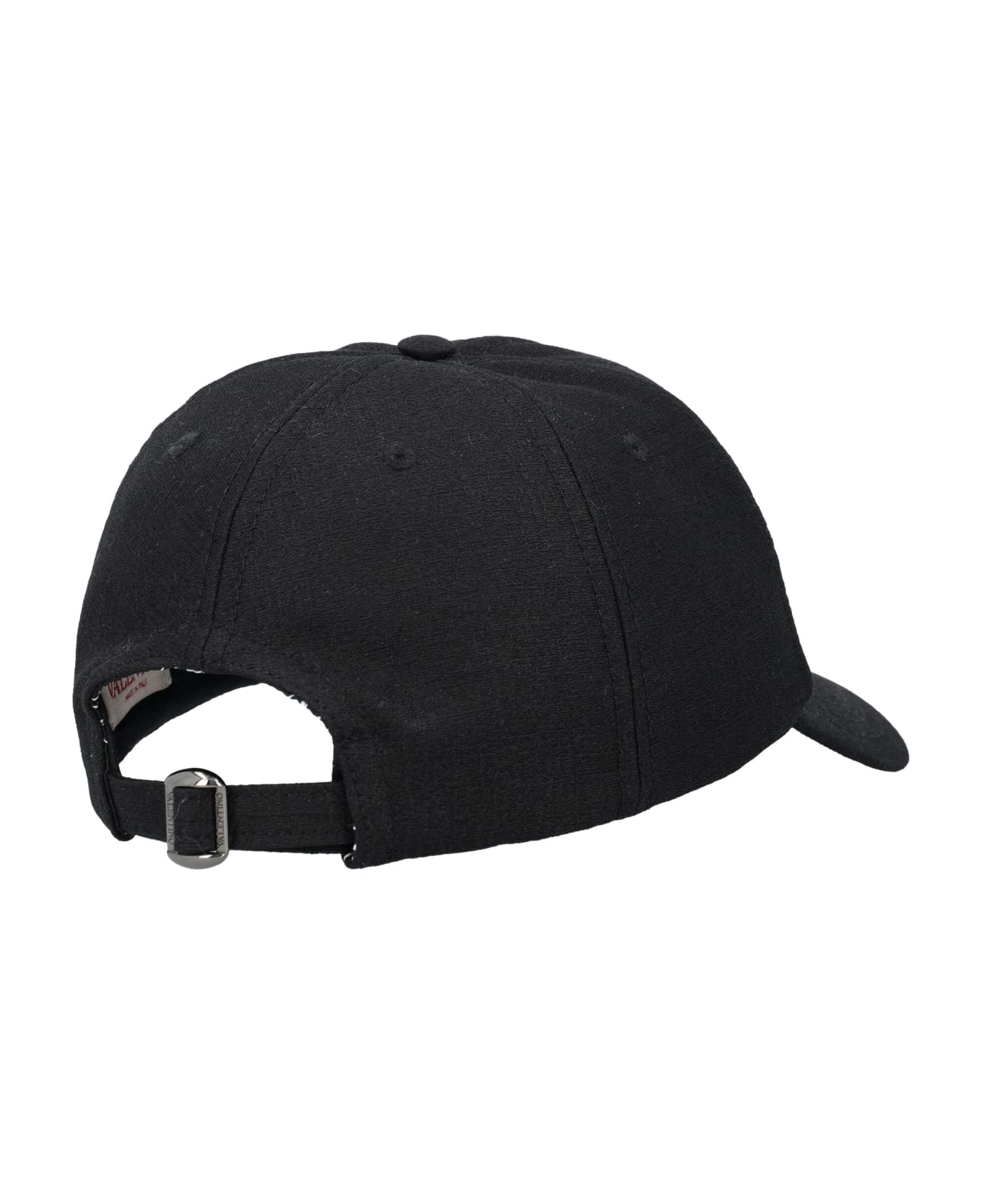 Valentino Garavani Vlogo Signature Baseball Cap - BLACK 帽子