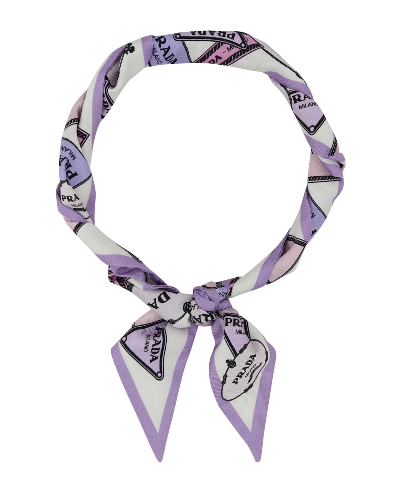 Prada Printed Silk Foulard - GLICINE