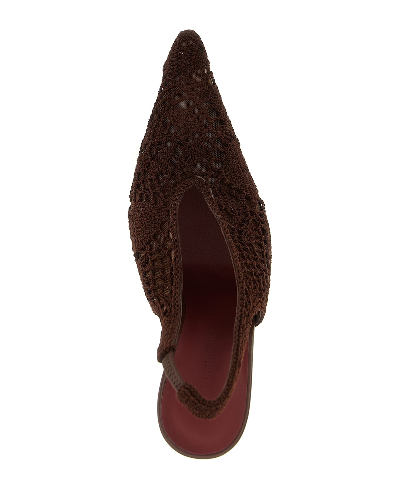 Magda Butrym Crochet Slingback - Brown