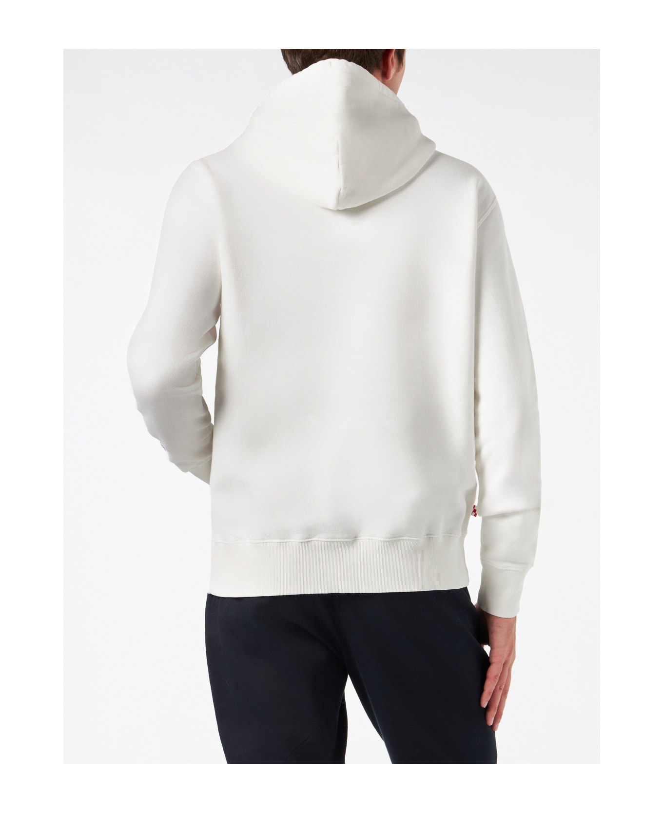 MC2 Saint Barth Man White Hoodie With Relax Don
t Do It Embroidery - WHITE