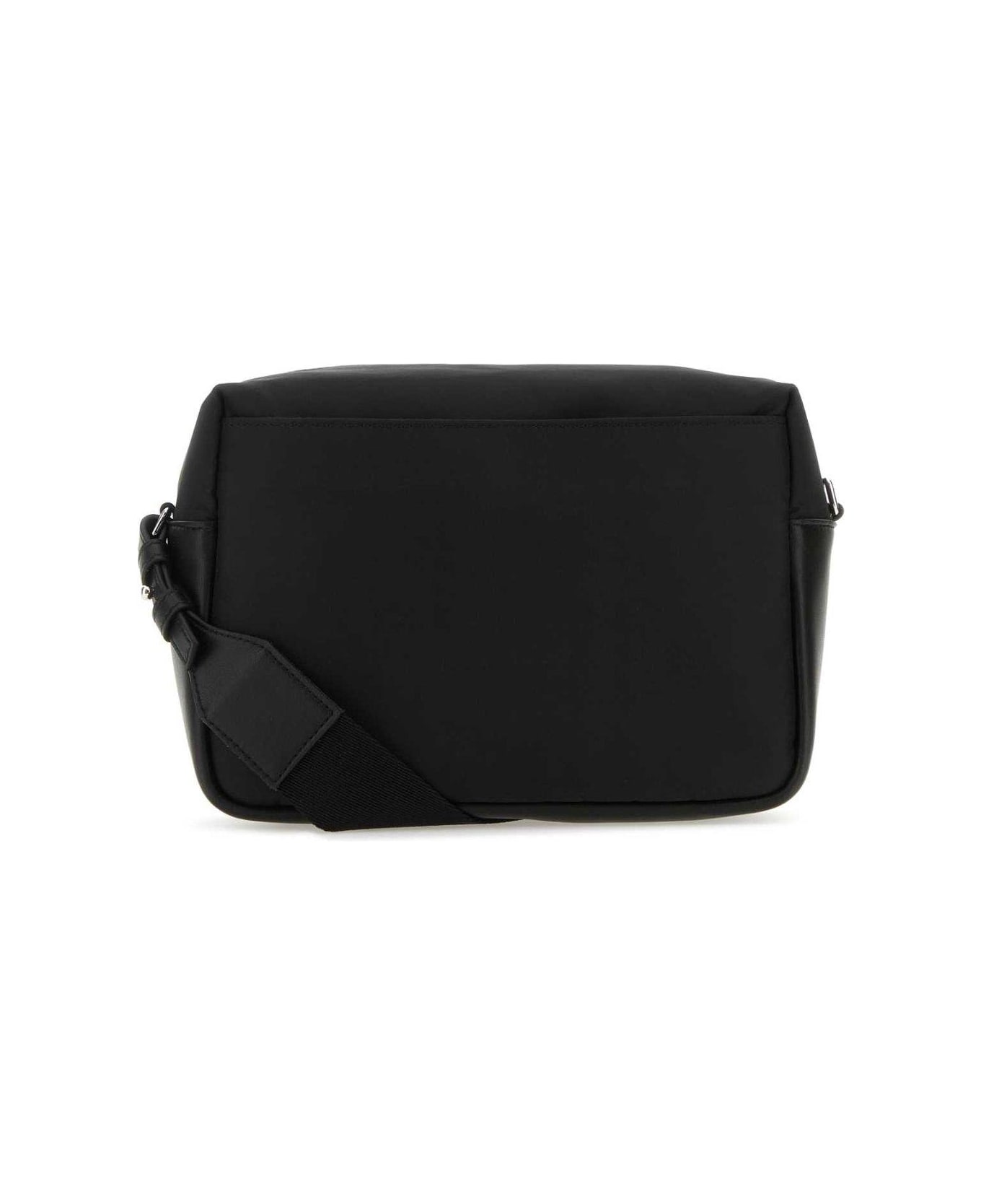 Alexander McQueen Logo Printed Zipped Camera Bag - BLACKOFFWHITE