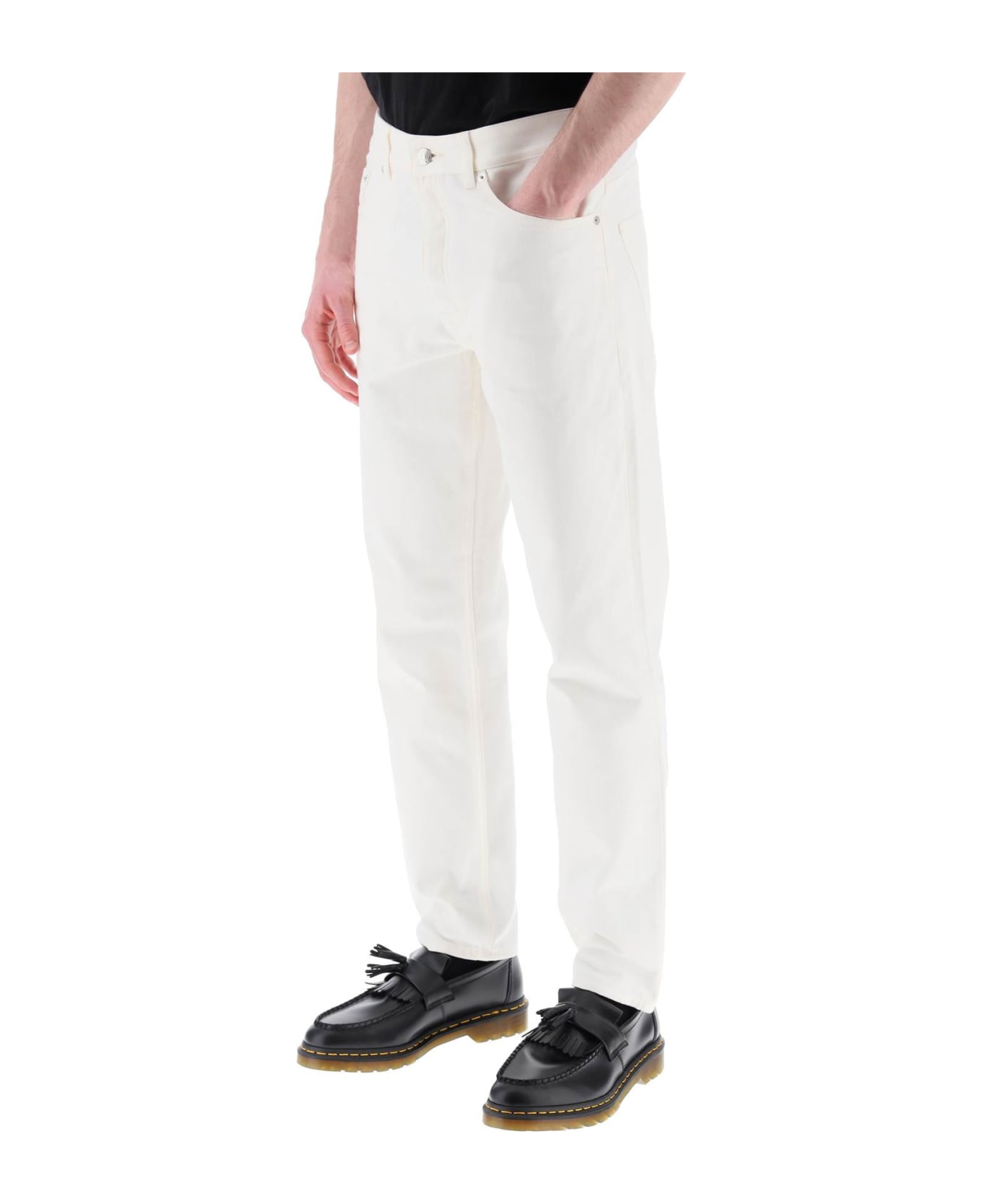 Maison Kitsuné Low-rise Tapered Jeans - OFF WHITE (White)