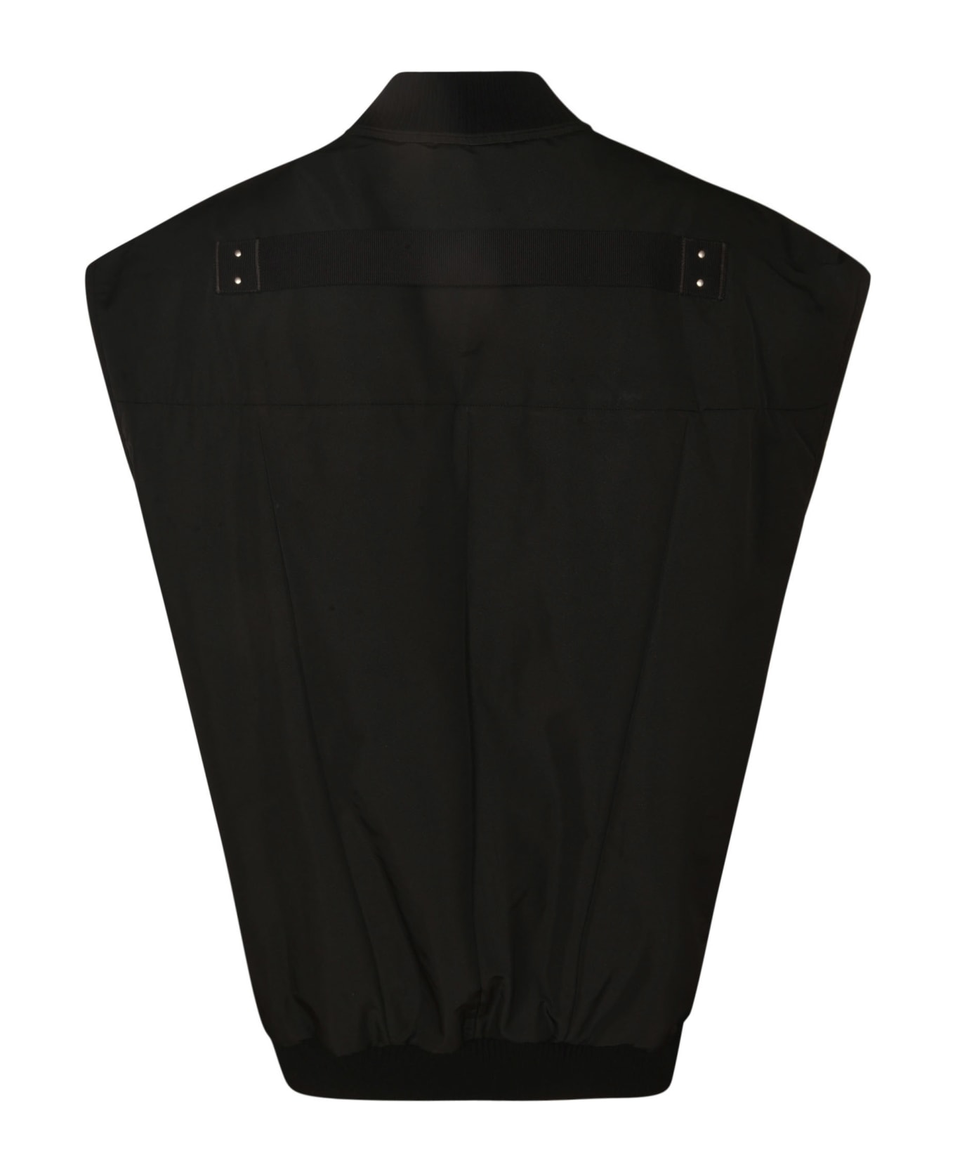 Rick Owens Rib Trim Sleeveless Zipped Jacket - Black