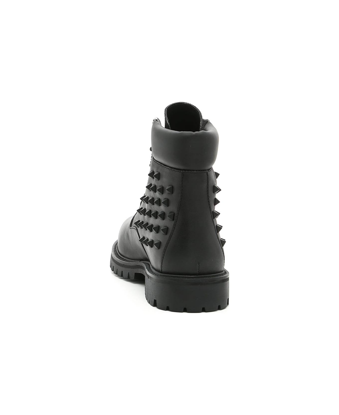 Valentino Rockstud Combat Boots - BLACK|Nero