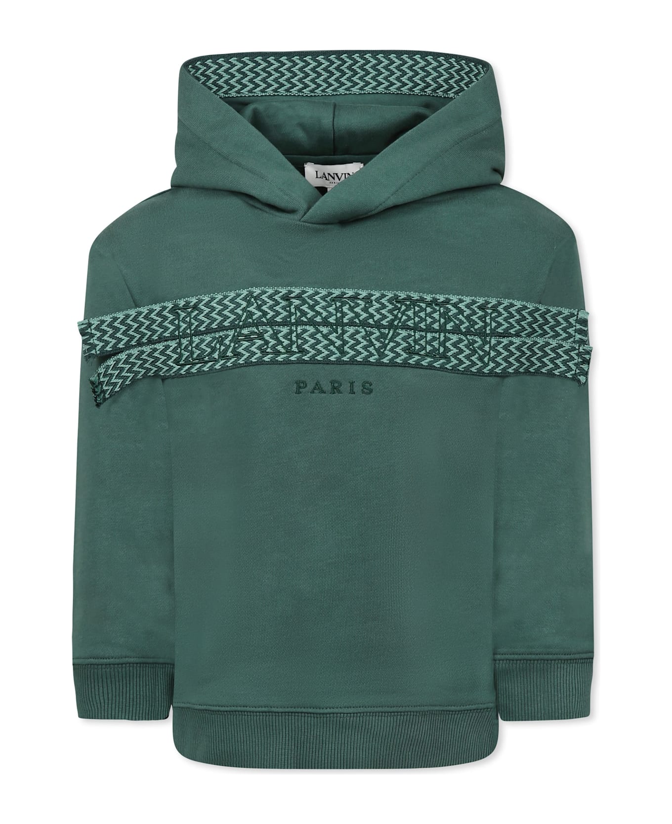 Lanvin Green Sweatshirt For Boy With Logo - Green