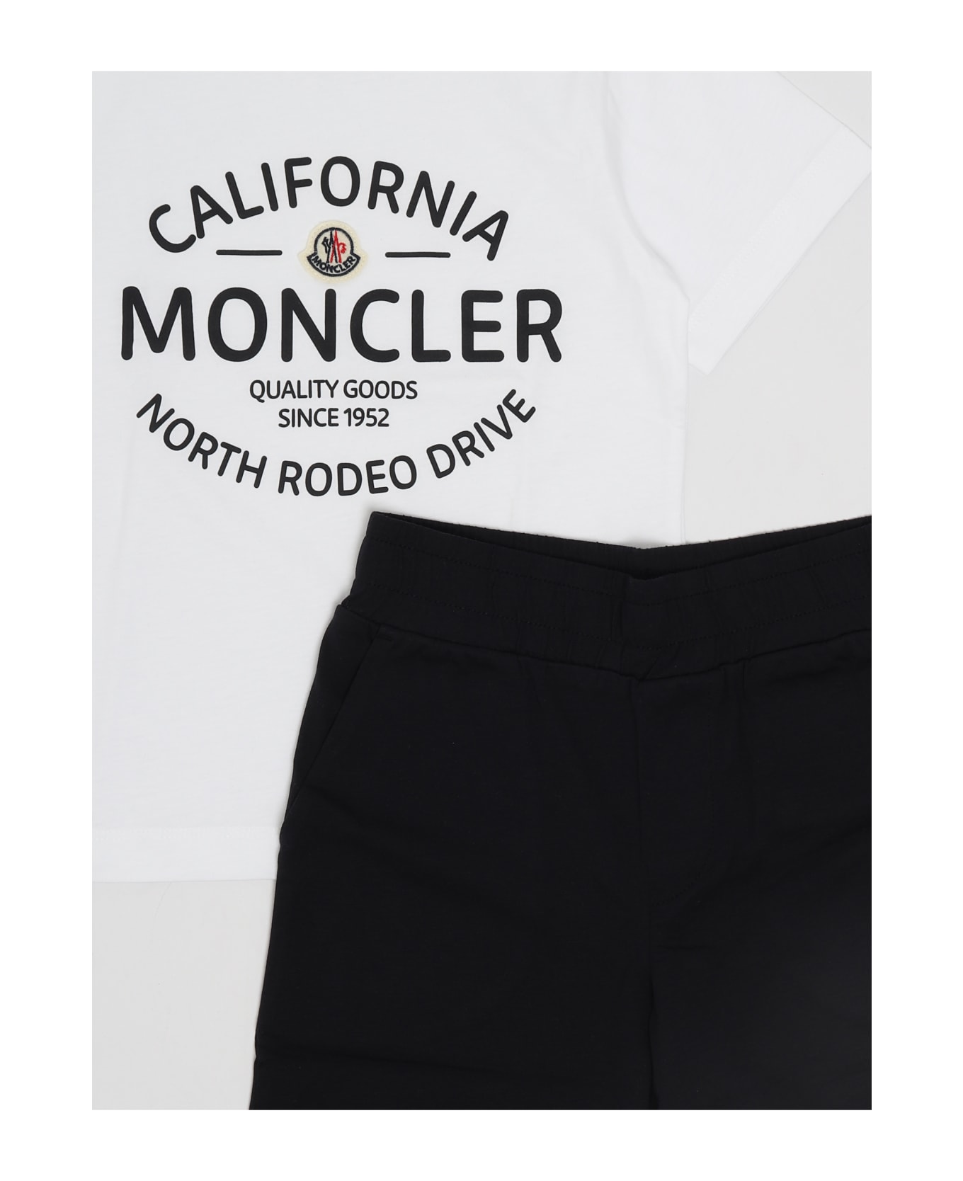 Moncler T-shirt+shorts Suit - BIANCO-BLU