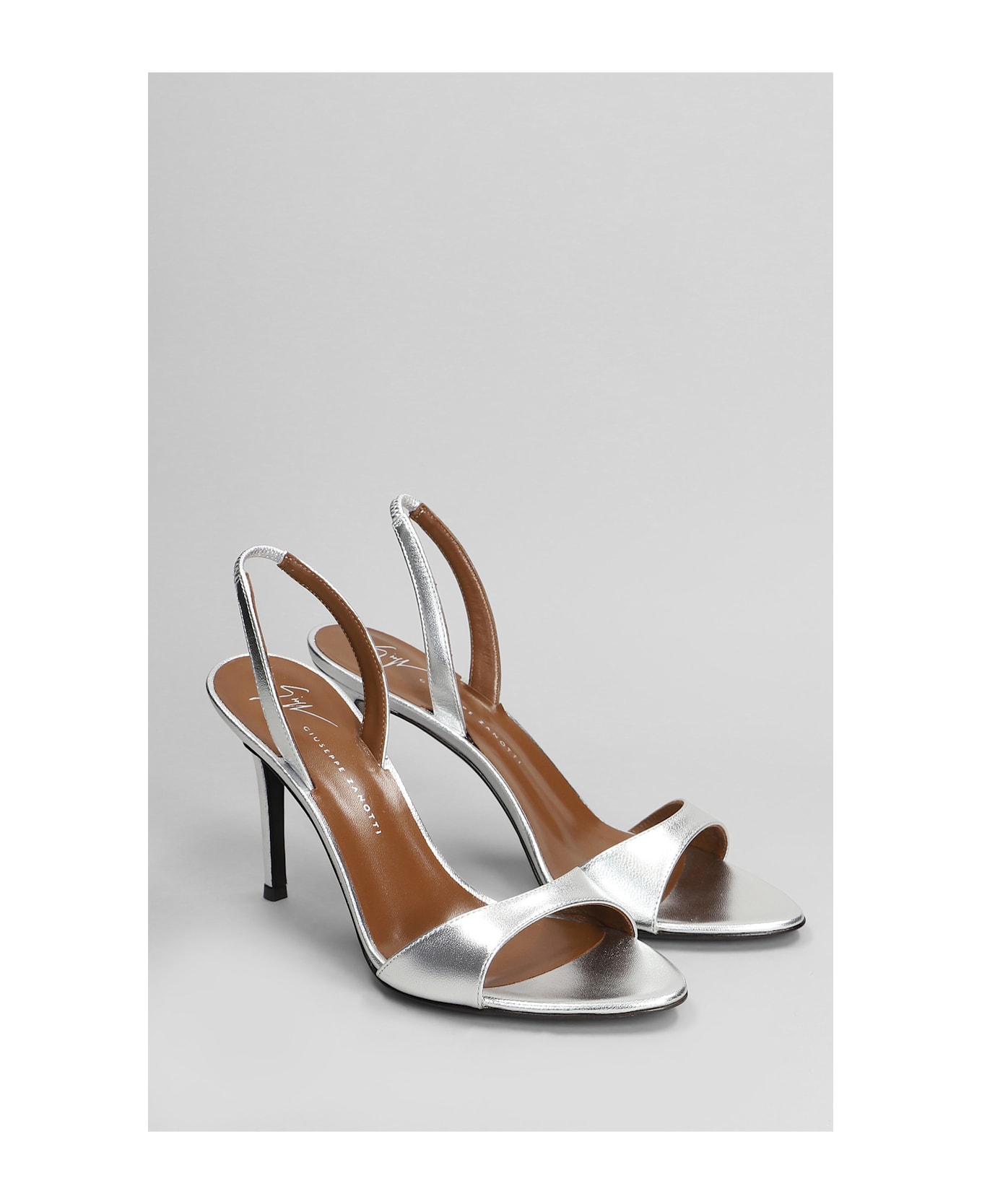 Giuseppe Zanotti Sandals In Silver Leather - silver