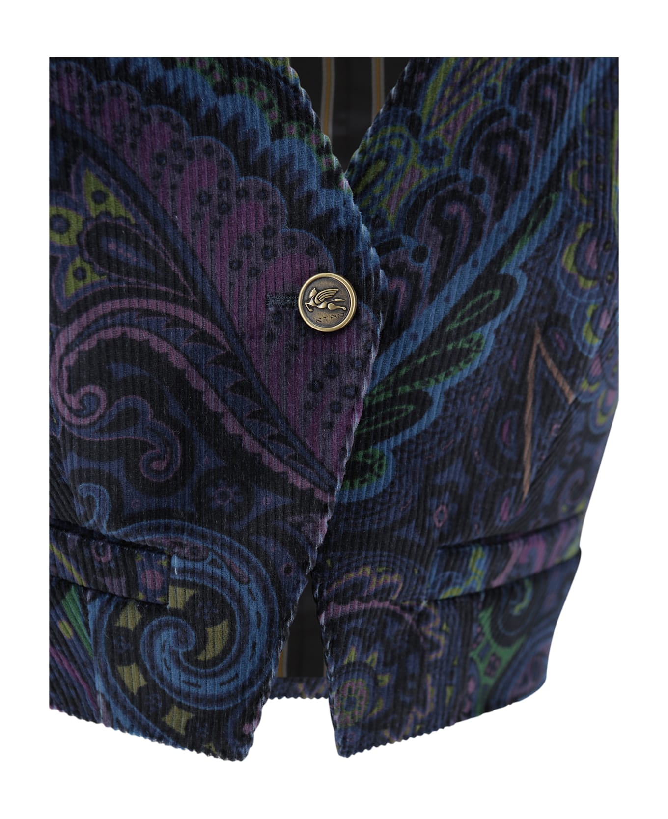Etro Velvet Waistcoat - Blue