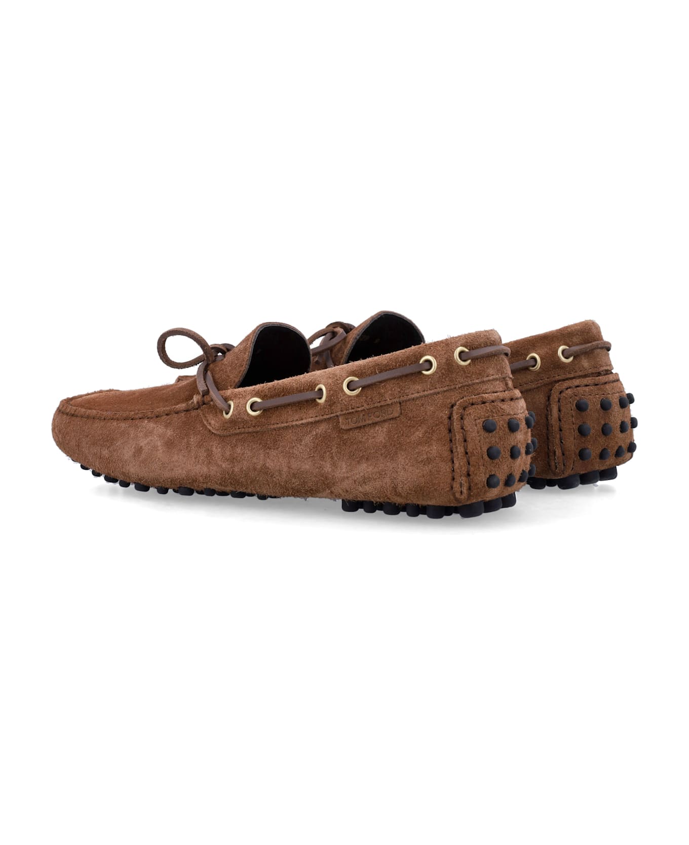 Tom Ford Suede Rod Driver Loafer - DARK WISKY