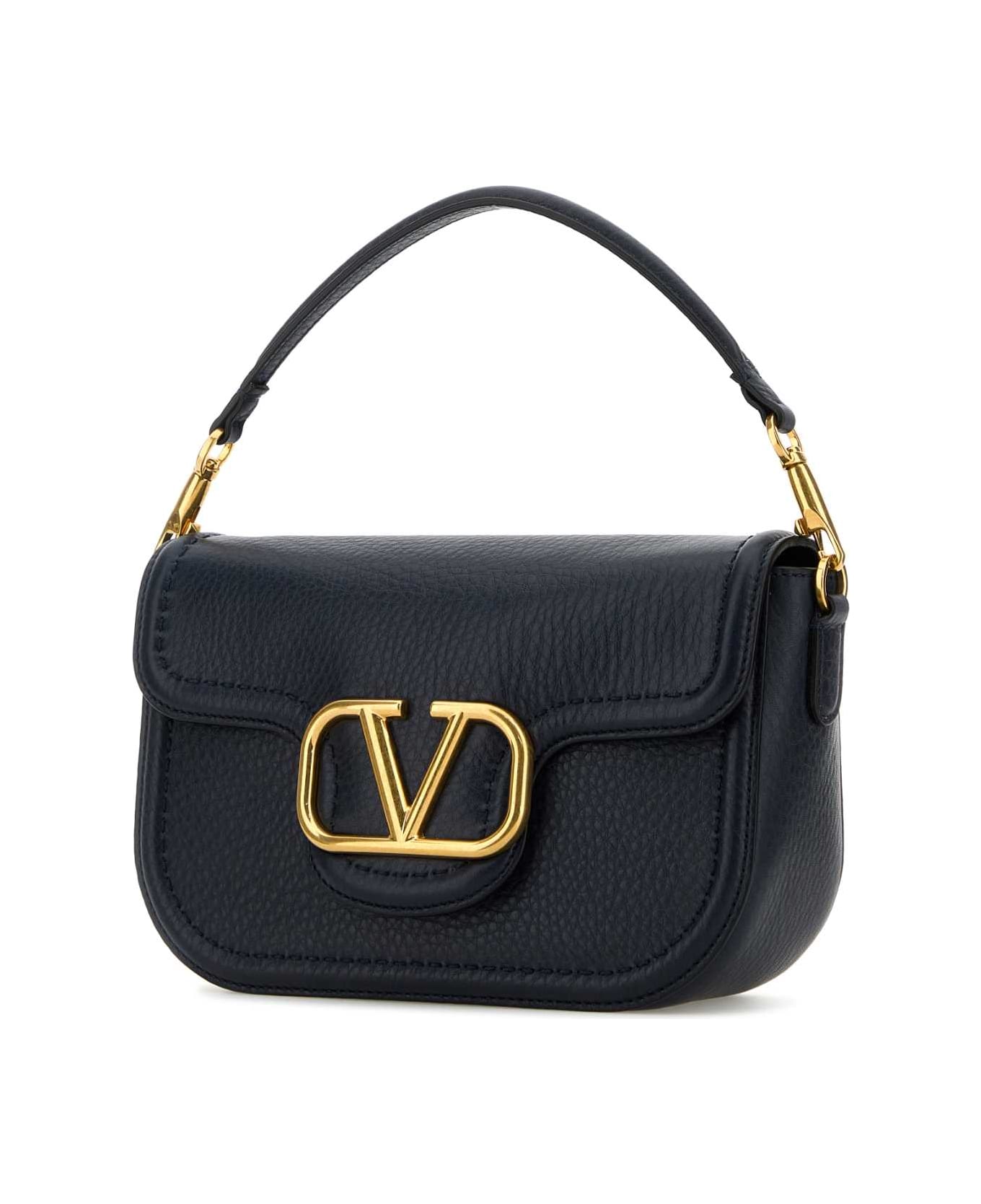 Valentino Garavani Midnight Blue Leather Alltime Shoulder Bag - MARINE