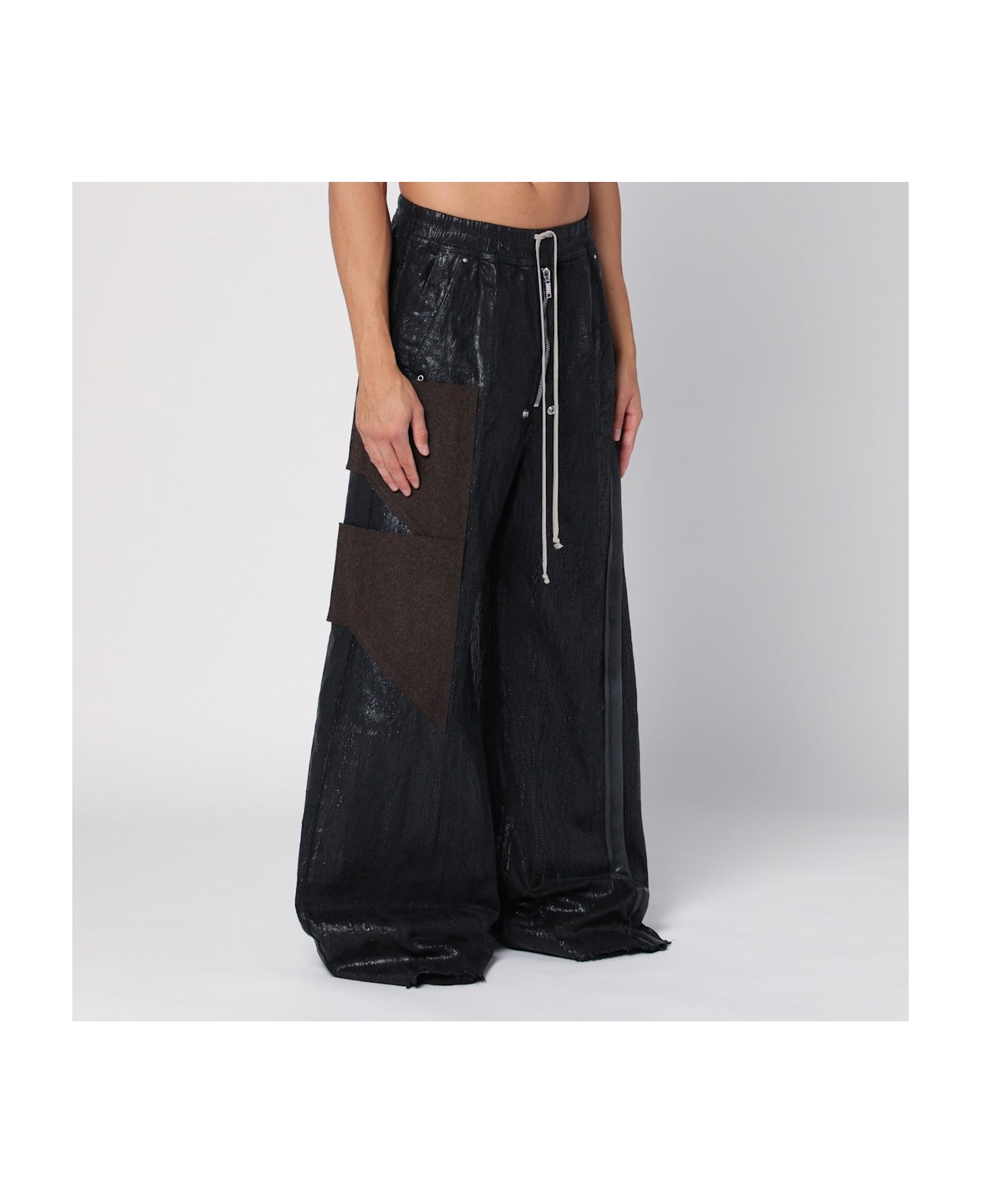 Rick Owens Wide Bela Black\/brown Trousers - Black