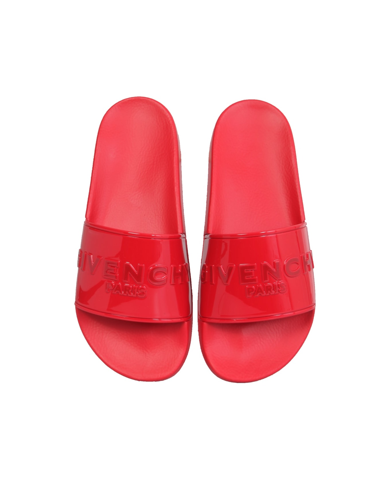Givenchy Rubber Slide Sandals - RED