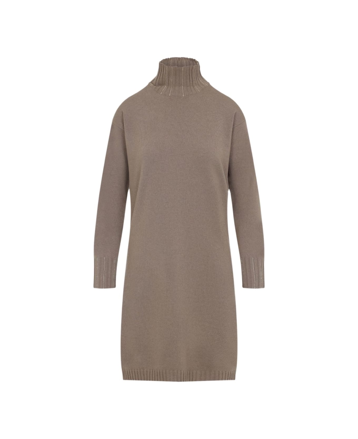 Fabiana Filippi Wool Short Dress - Brown