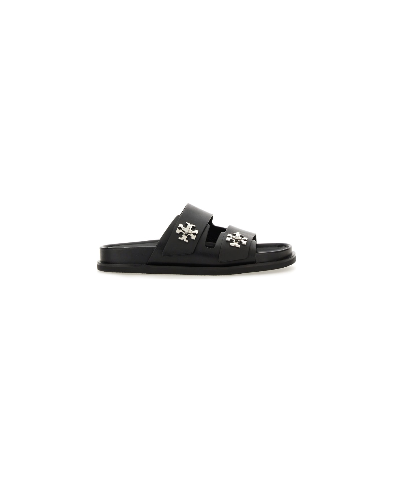 Tory Burch "t Lock" Sandal - BLACK フラットシューズ