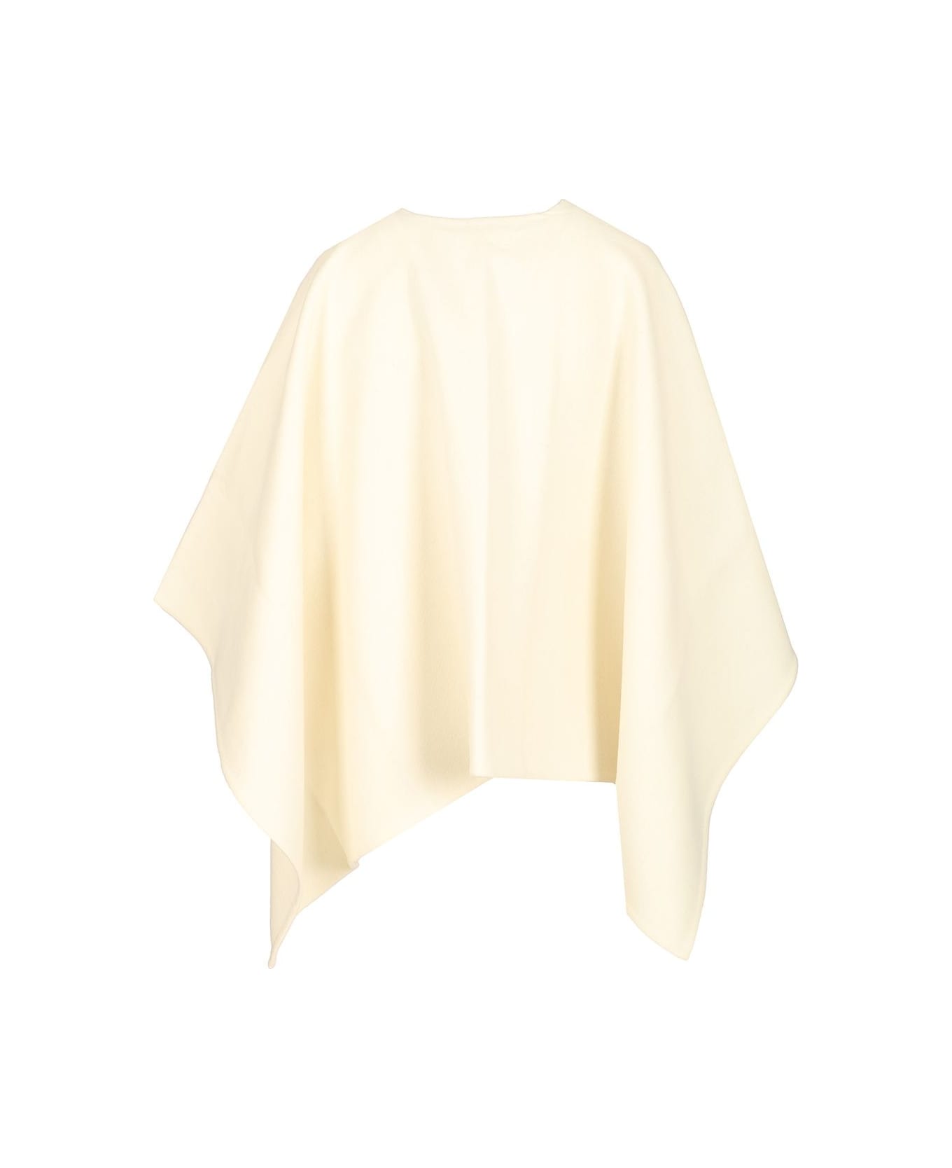 Max Mara Asymmetrical Poncho - White