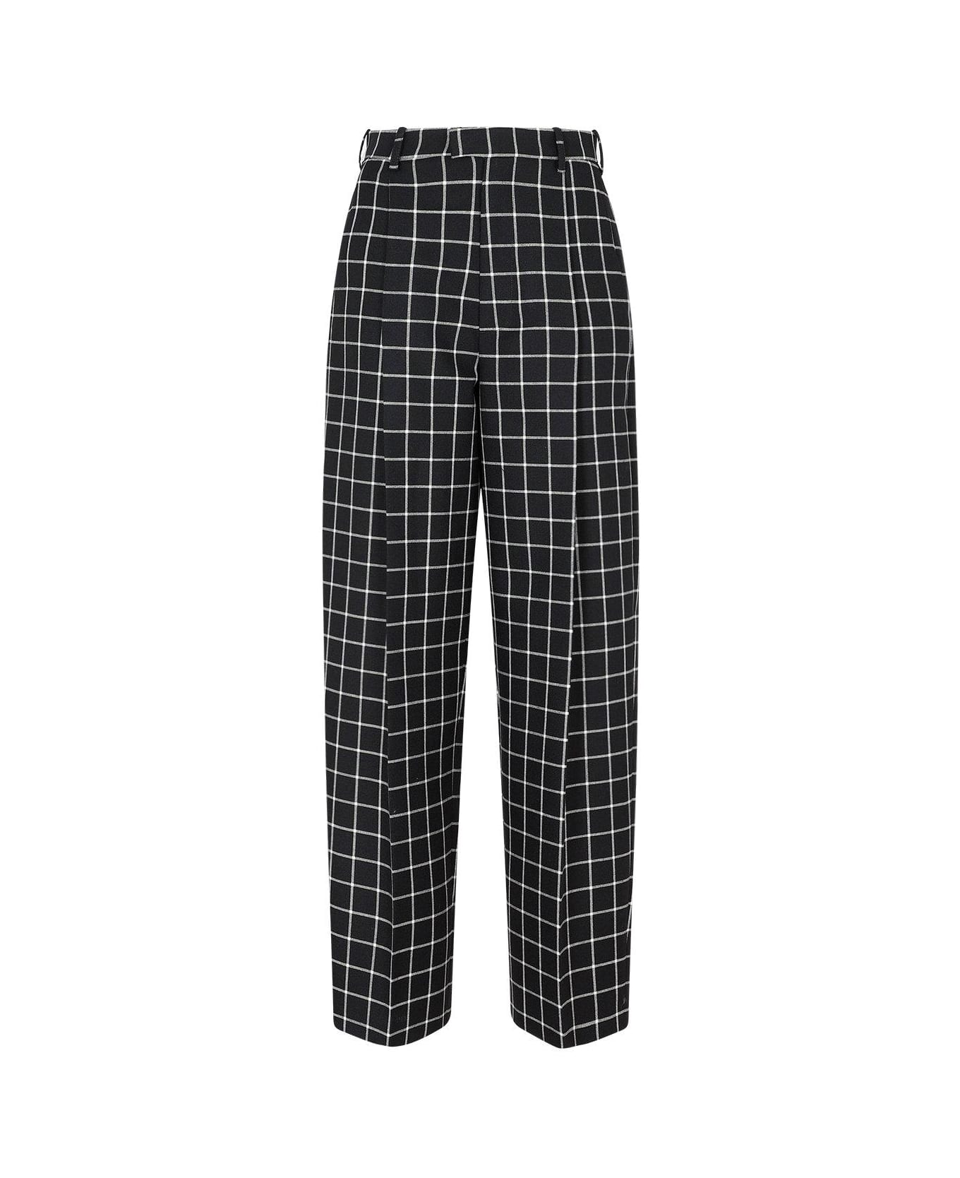 Marni Check Patterned Trousers - black