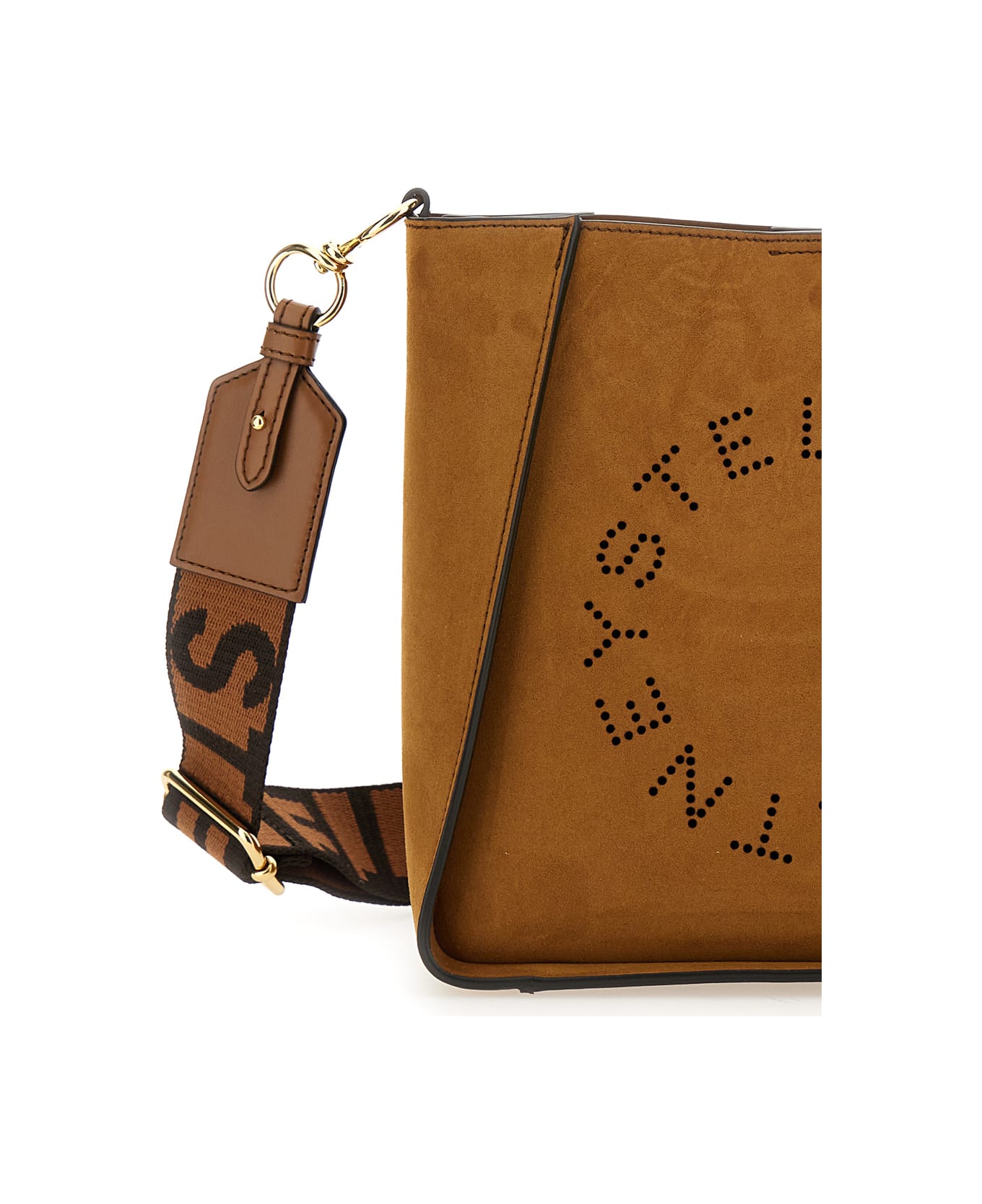 Stella McCartney Crossbody Bag With Front Ring Logo In Eco-leather Woman - Brown
