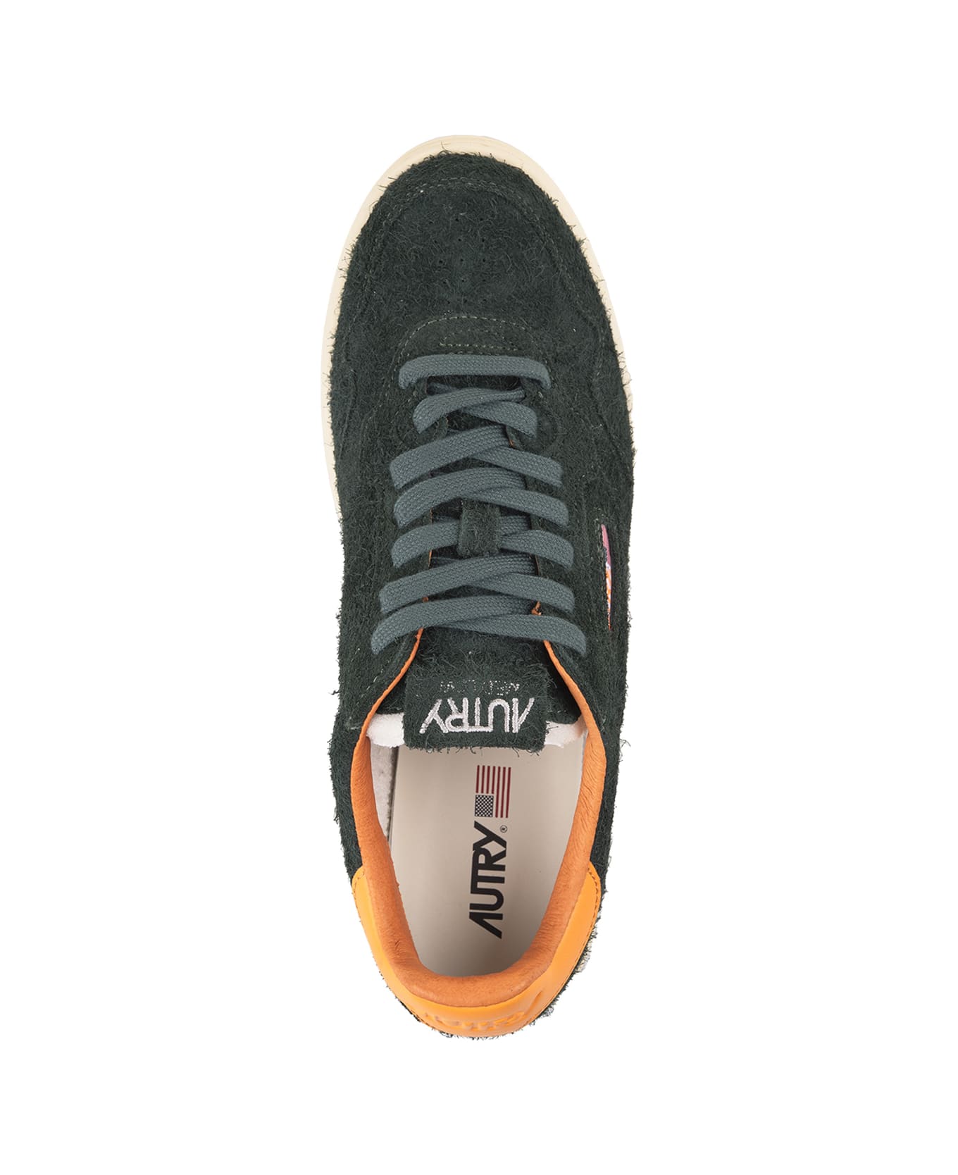 Autry Medalist Flat Sneakers In Green And Glory Suede - Green