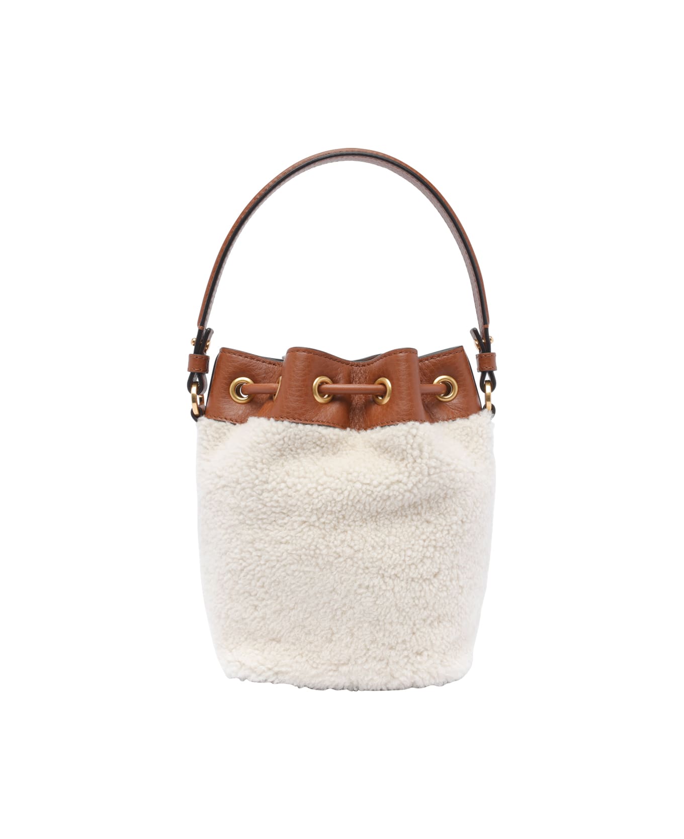 Valentino Garavani Mini Vlogo Signature Bucket Bag - White
