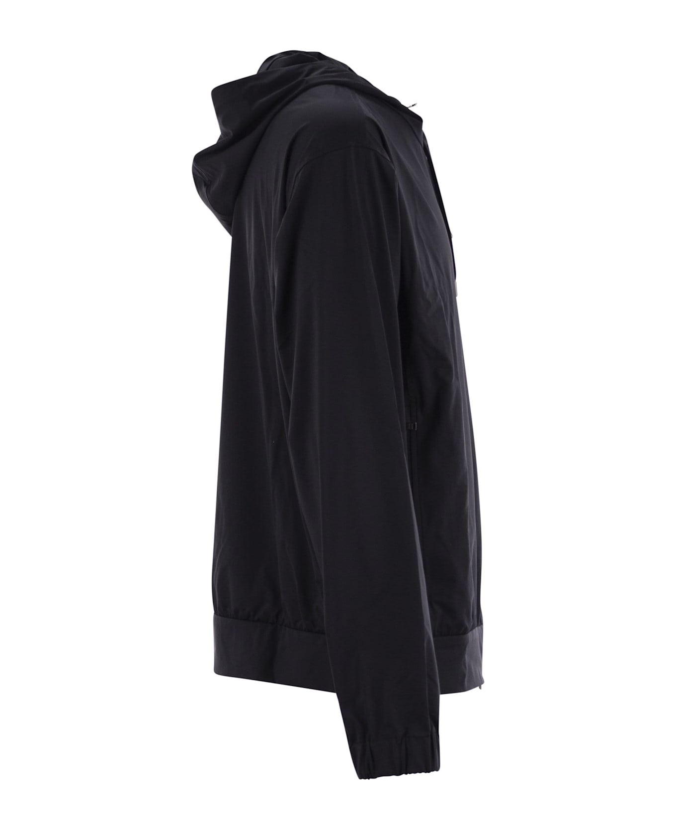 Herno Hoodie With Zip - Blue