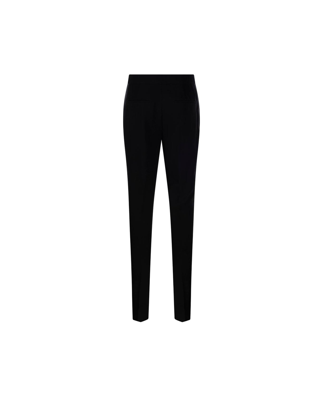 Max Mara Pianoforte Pleat Detailed Tapered Trousers - Black