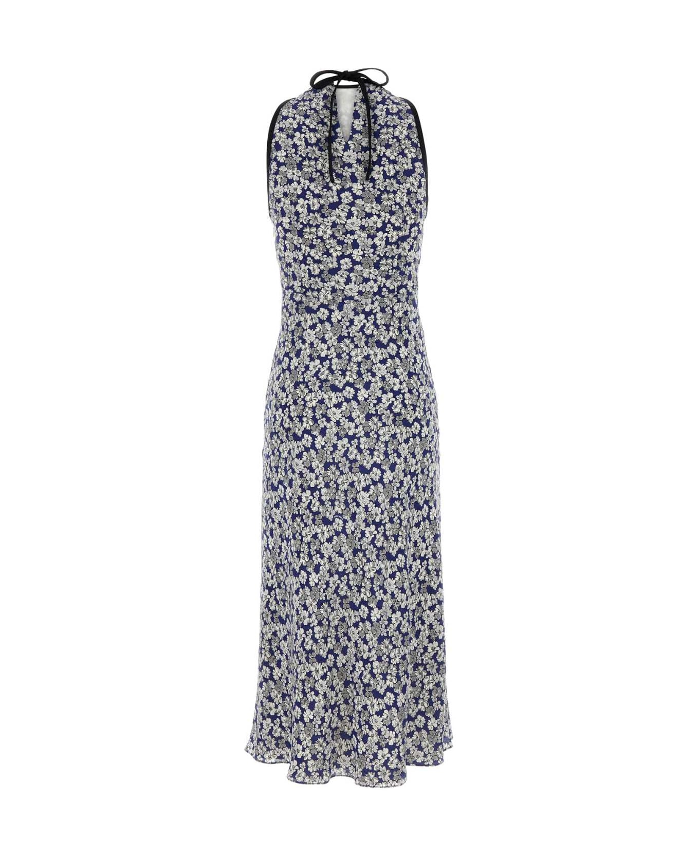 Miu Miu Printed Silk Dress - BLUGRANITO