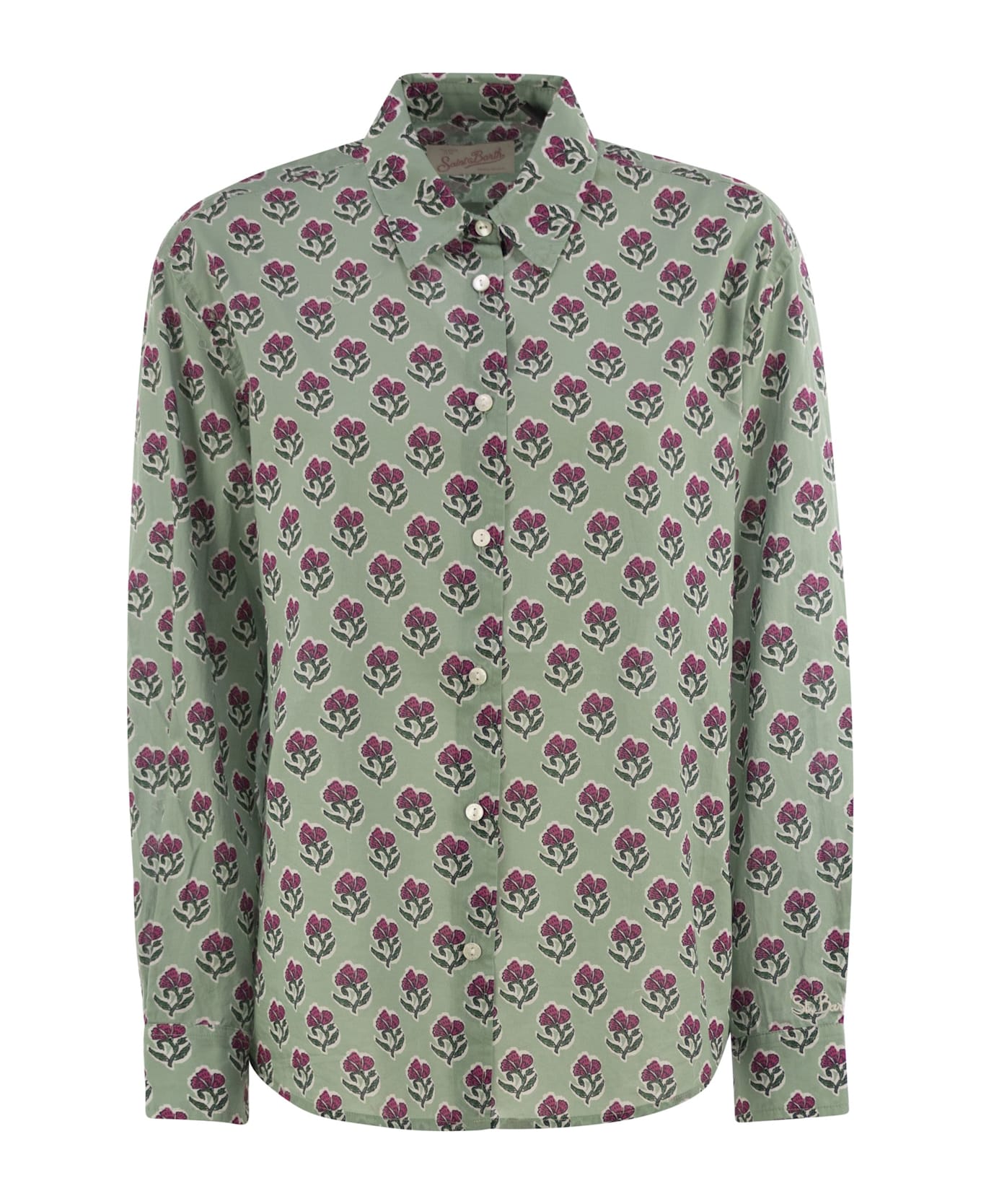MC2 Saint Barth Meredith - Cotton Shirt With Pattern - Green