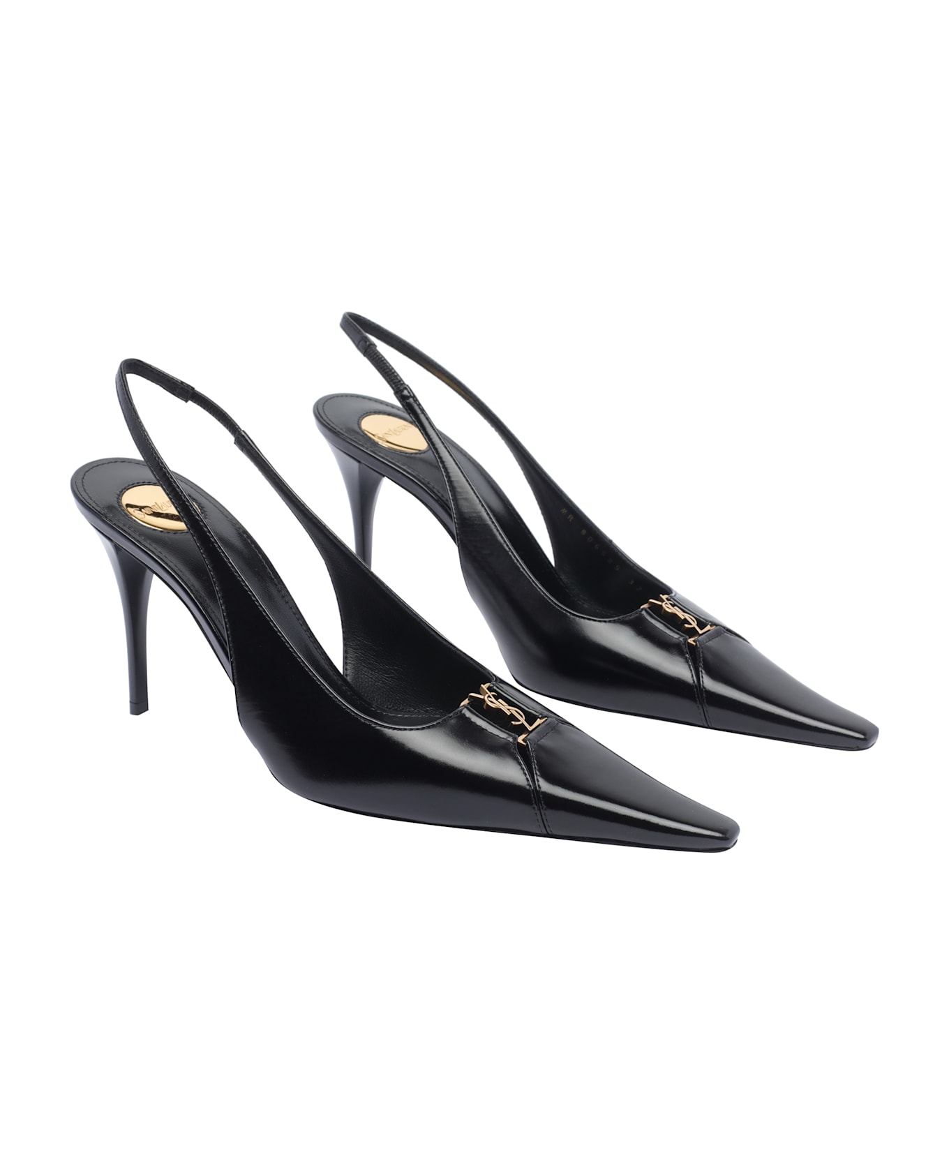 Saint Laurent Black Leather Babylone Breteuil Pumps - NERONERONERO
